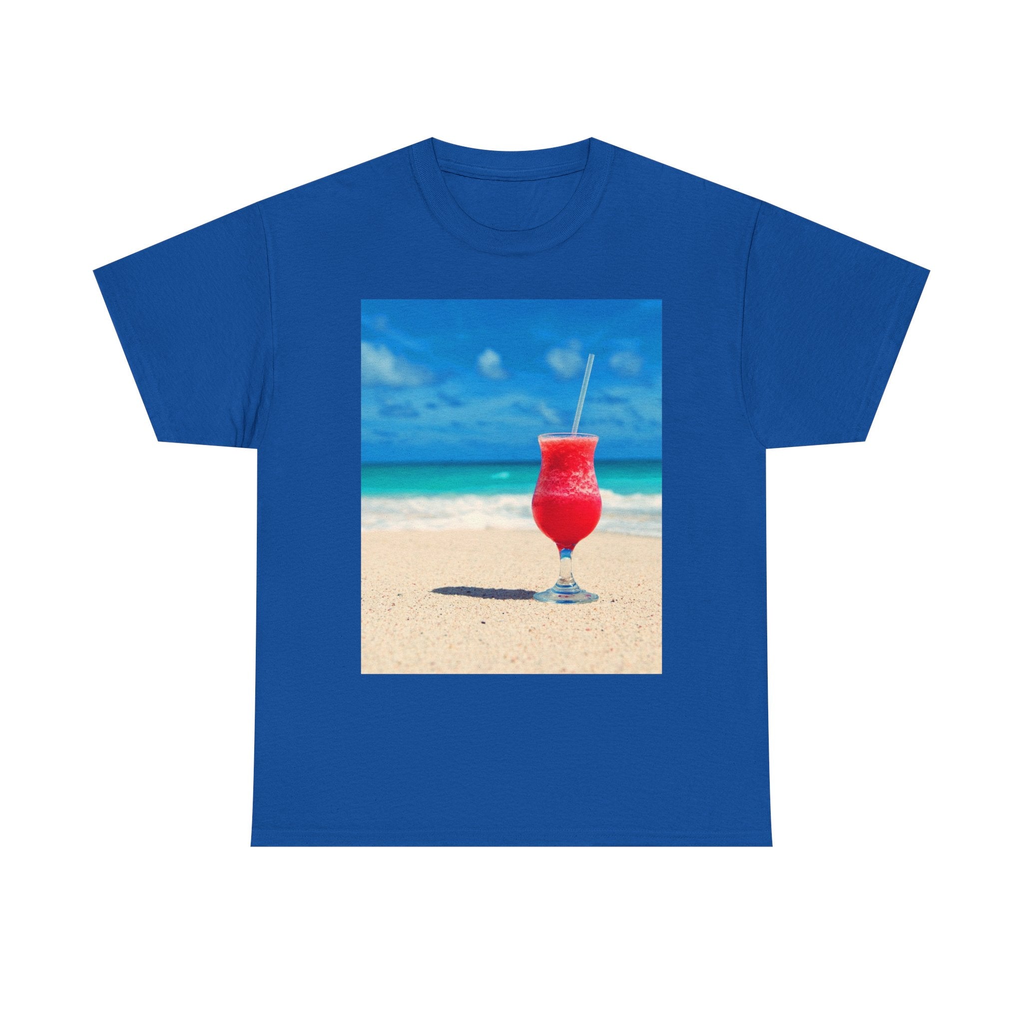 Tropical Beach Cocktail Graphic Tee (Summer Vacation Drink)
