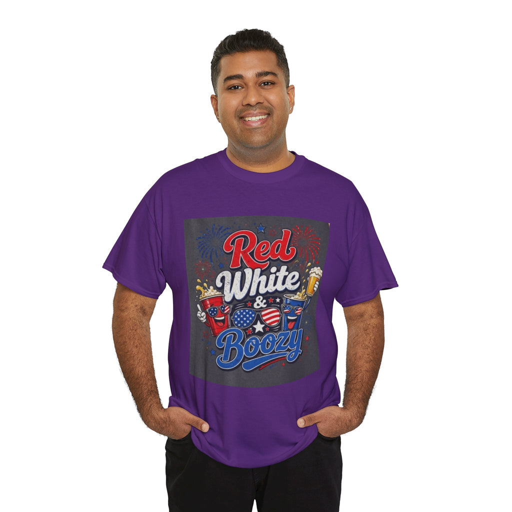 Red White & Boozy T-Shirt – Patriotic 4th of July Party Tee