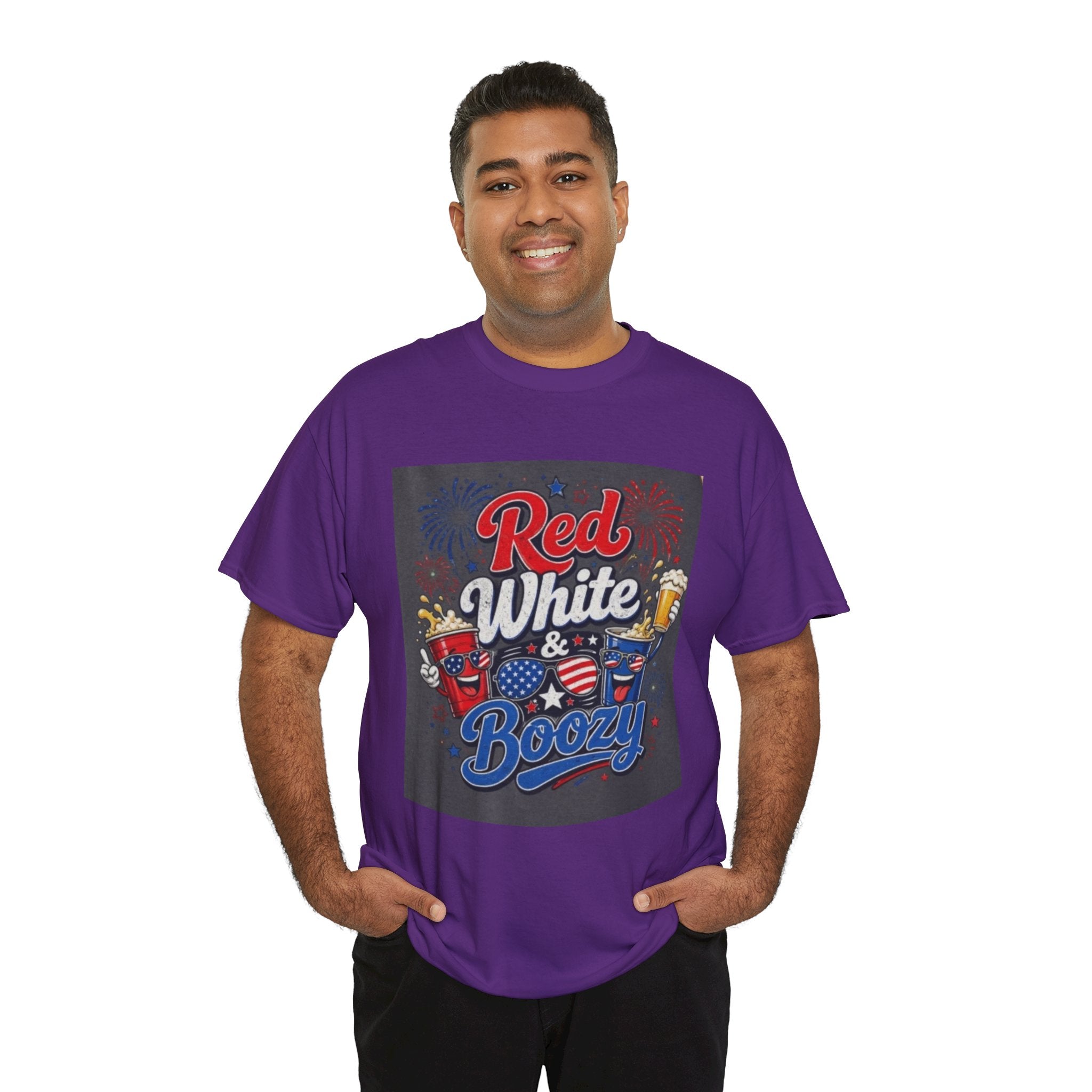 Red White & Boozy T-Shirt – Patriotic 4th of July Party Tee