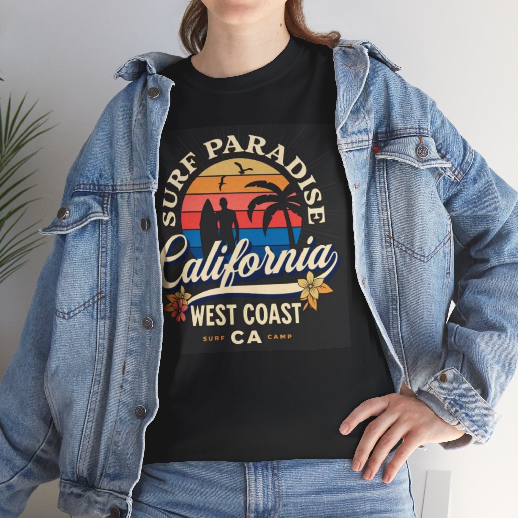 California Surf Paradise Tee — West Coast CA Vintage Sunset Graphic T-Shirt