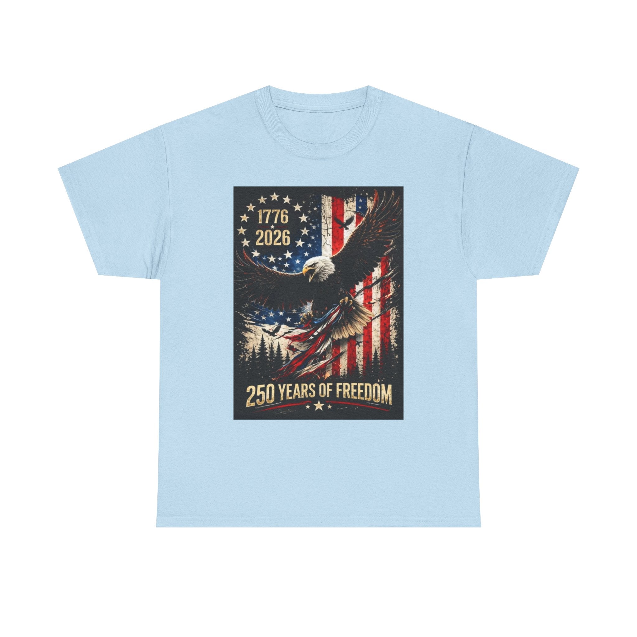 Patriotic Tee — 1776–2026 Bald Eagle "250 Years of Freedom" Shirt