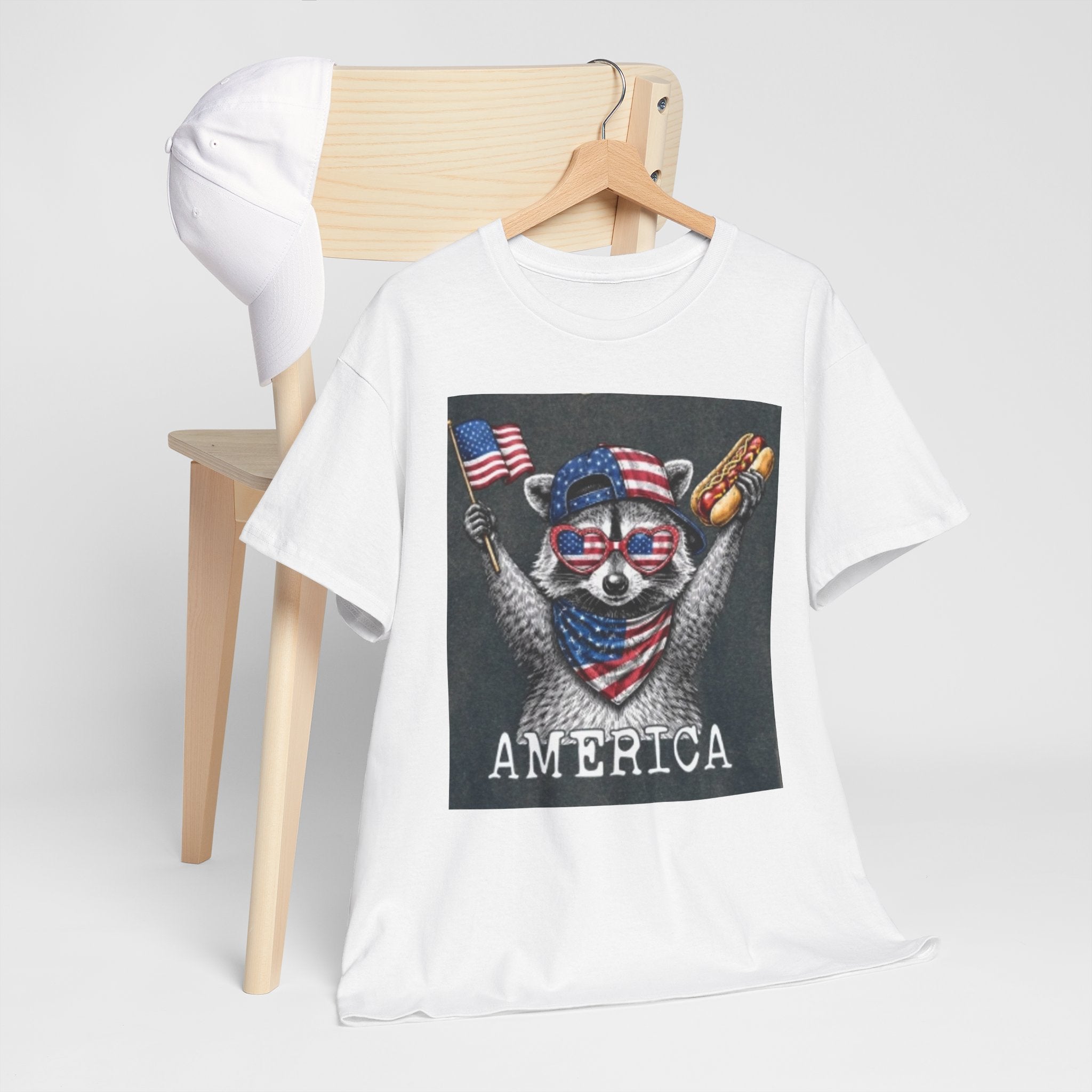 Patriotic Raccoon 'America' T-Shirt