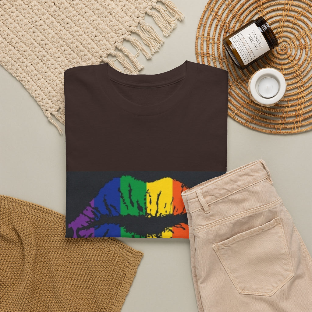 Rainbow Drip Kiss T-Shirt – LGBTQ+ Pride Graphic Tee