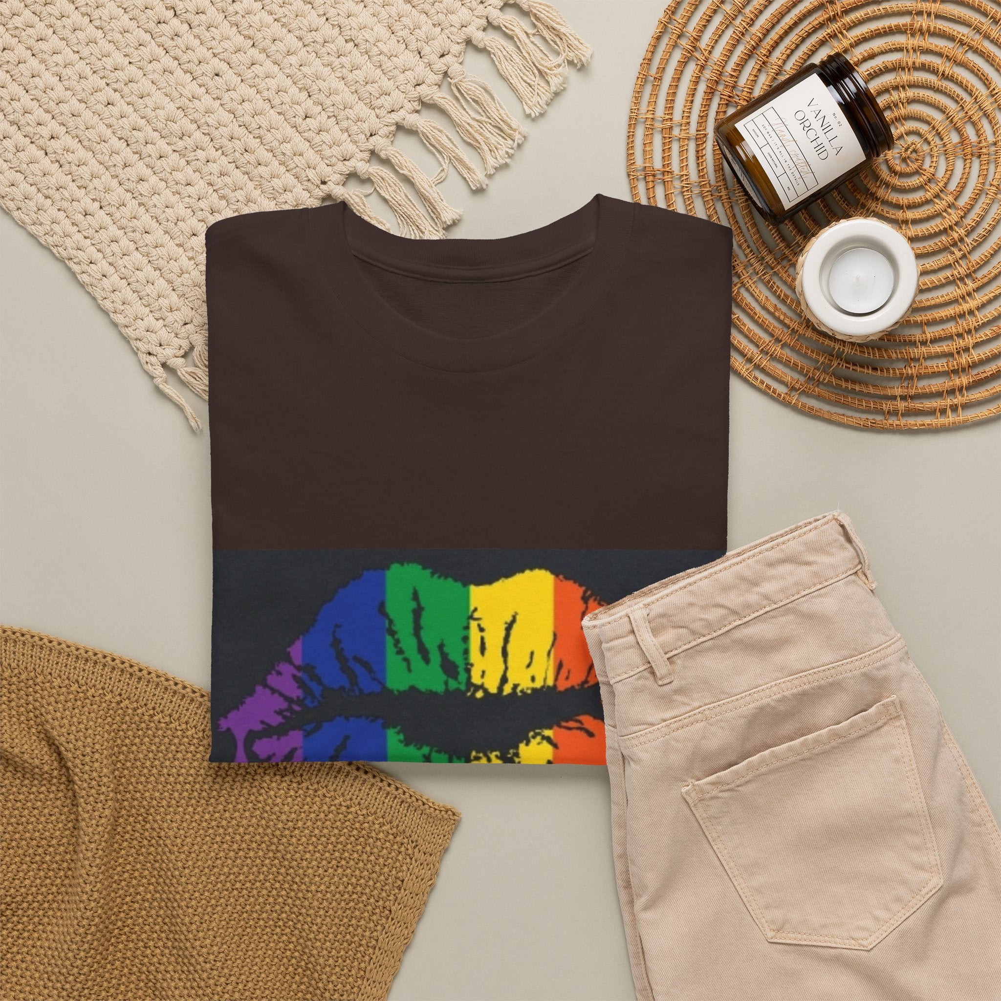 Rainbow Drip Kiss T-Shirt – LGBTQ+ Pride Graphic Tee
