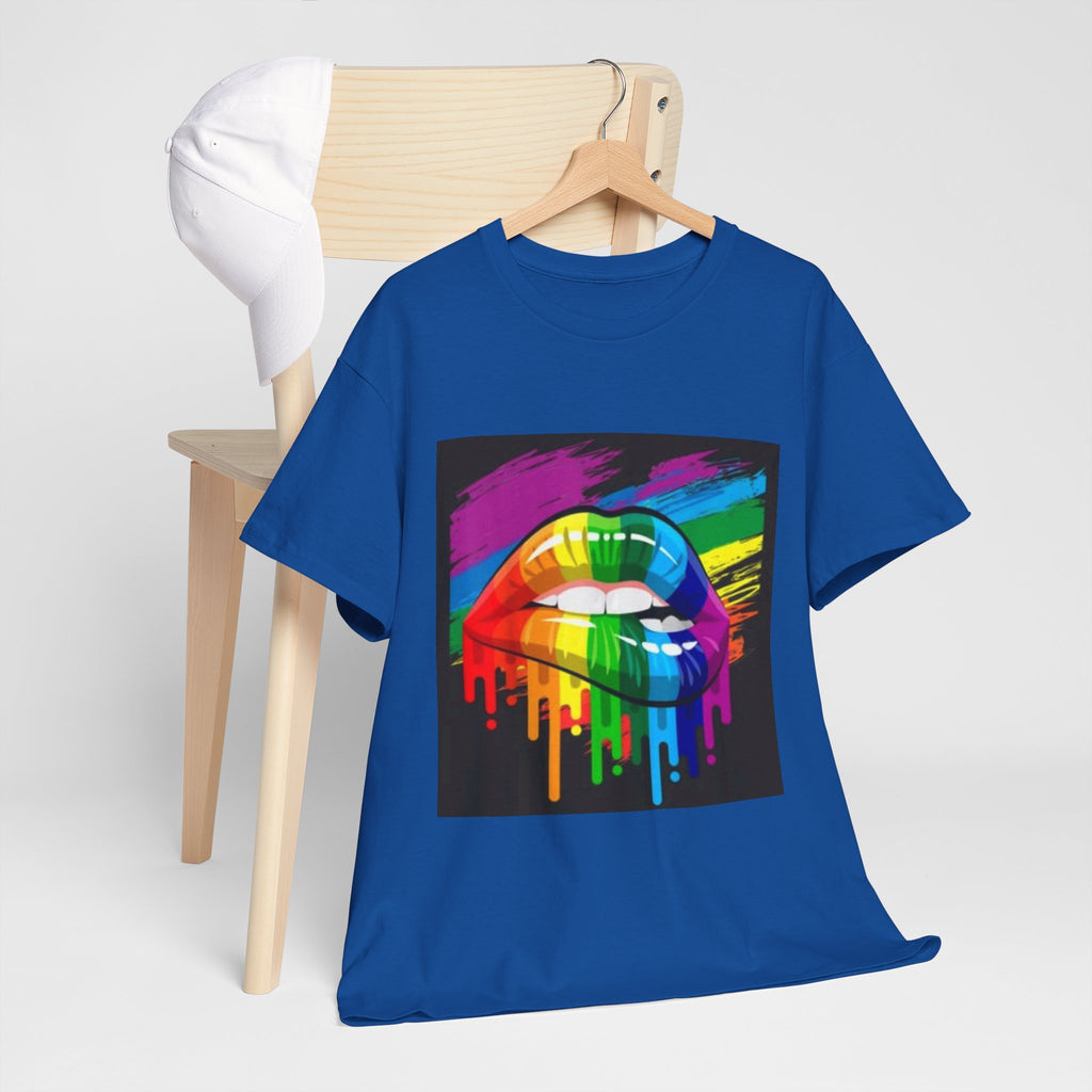 T-Shirt — Rainbow Drip Lips Pride Graphic Tee