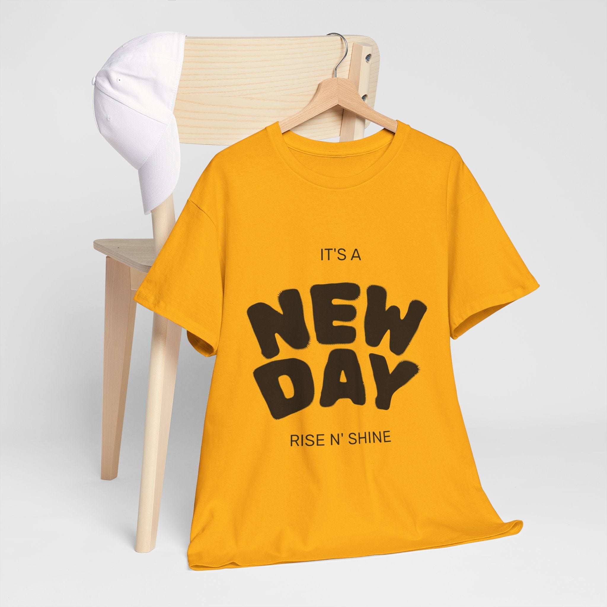 New Day Tee — "It's a New Day, Rise N' Shine" Motivational T-Shirt