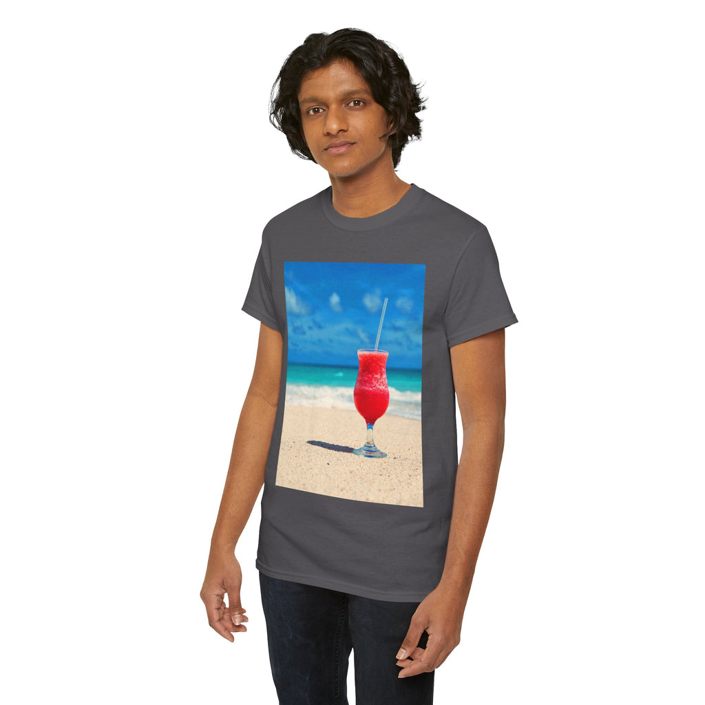 Tropical Beach Cocktail Graphic Tee (Summer Vacation Drink)