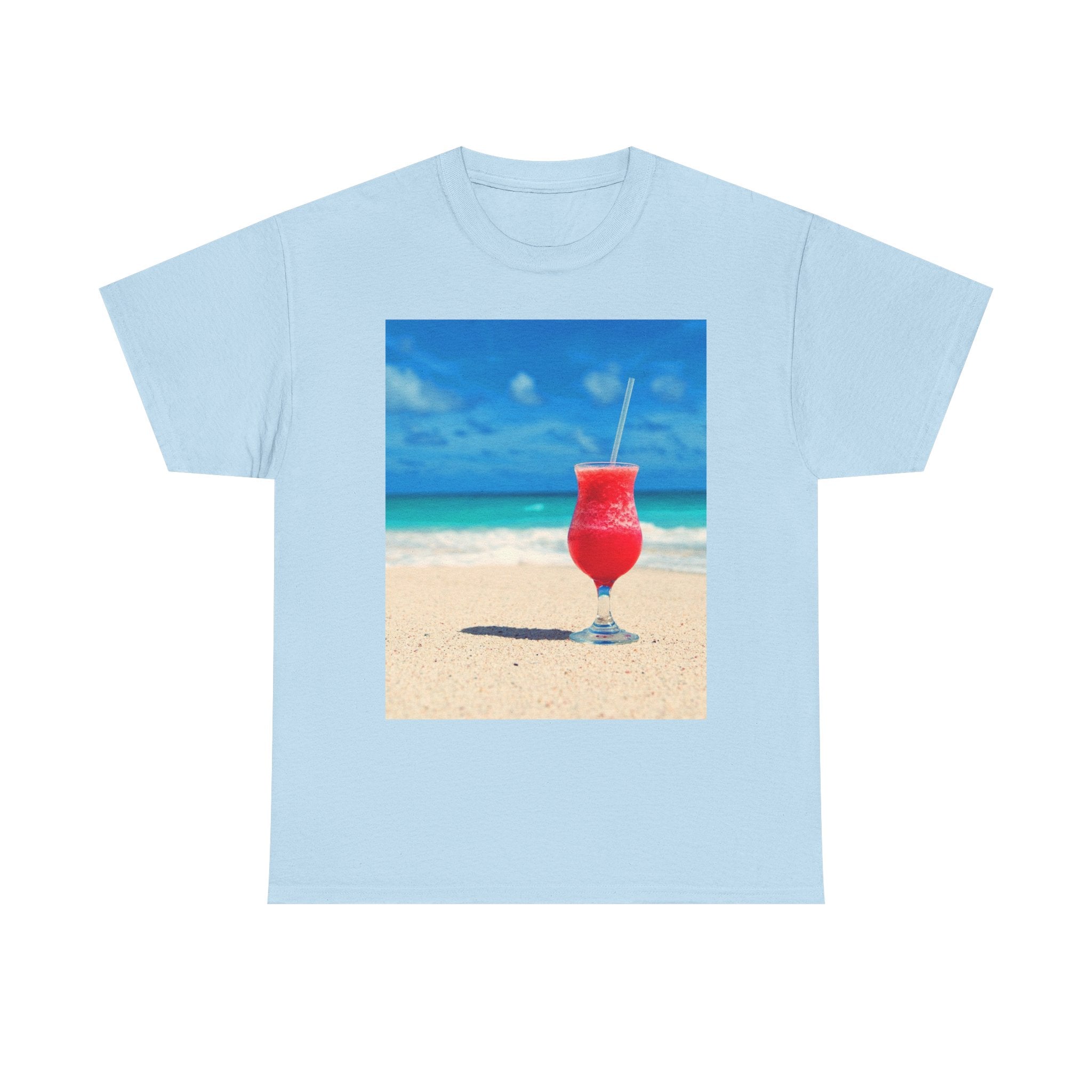 Tropical Beach Cocktail Graphic Tee (Summer Vacation Drink)