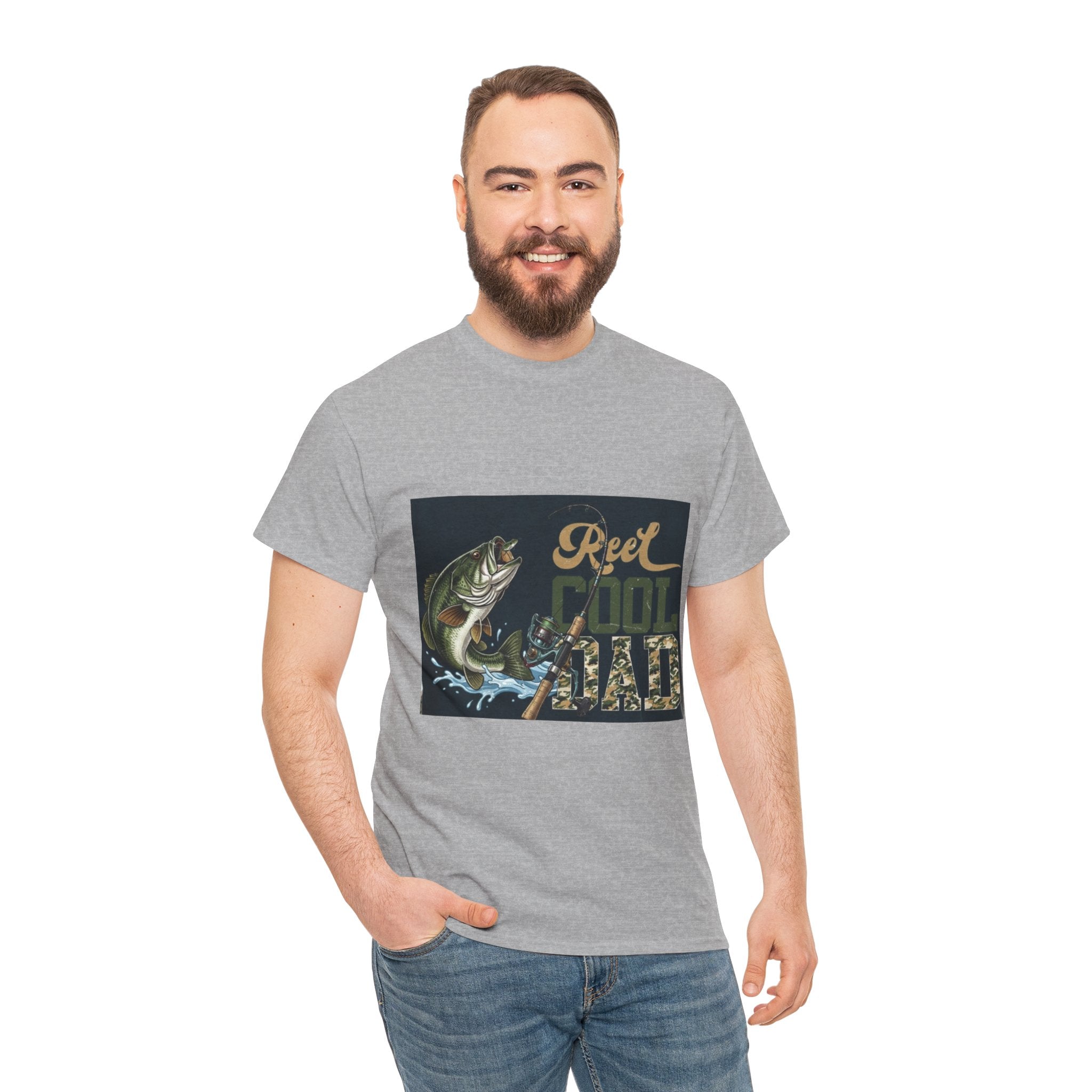 Fishing T-Shirt — "Reel Cool Dad" Graphic Tee