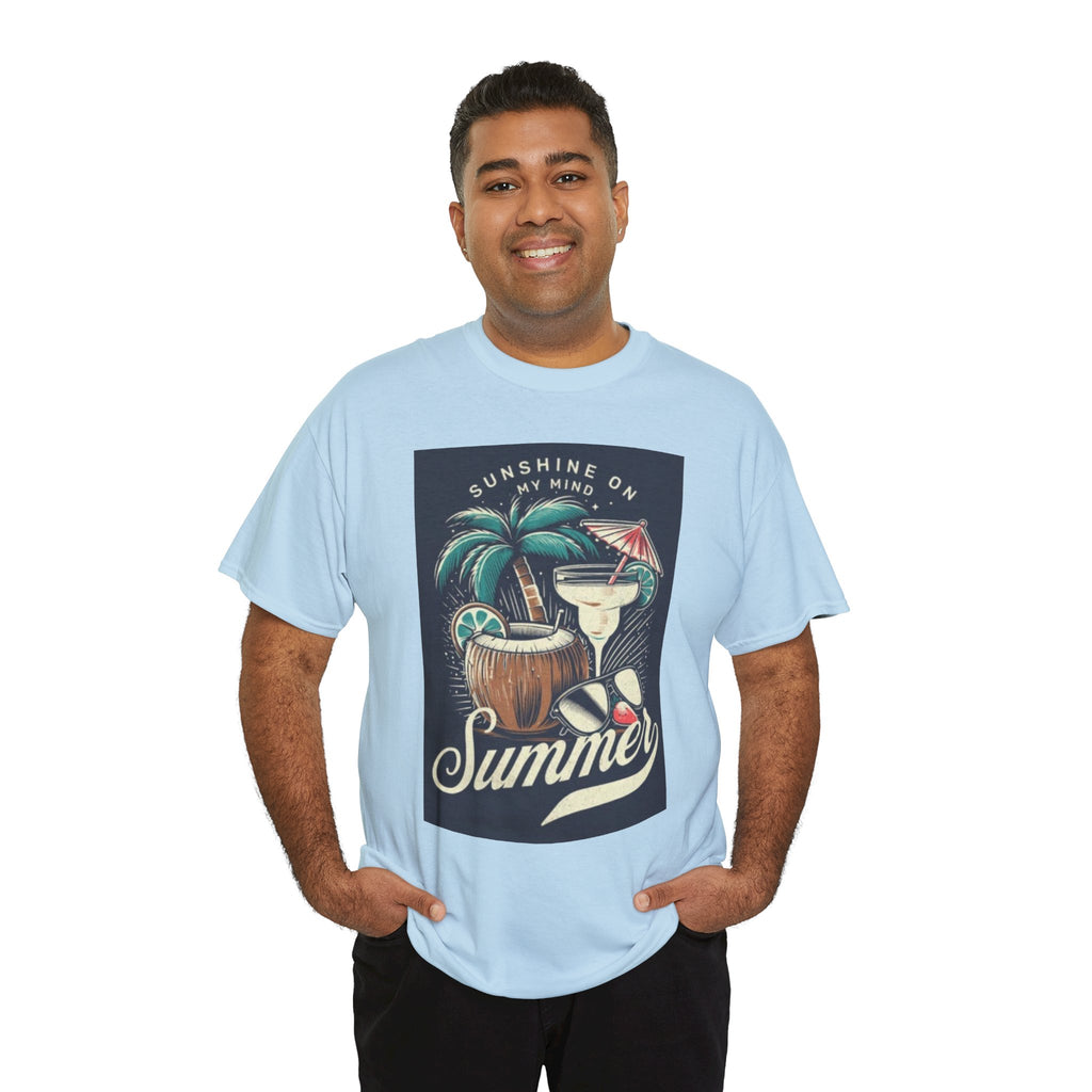 Summer Cocktail Tee — "Sunshine On My Mind" Tropical Beach T-Shirt
