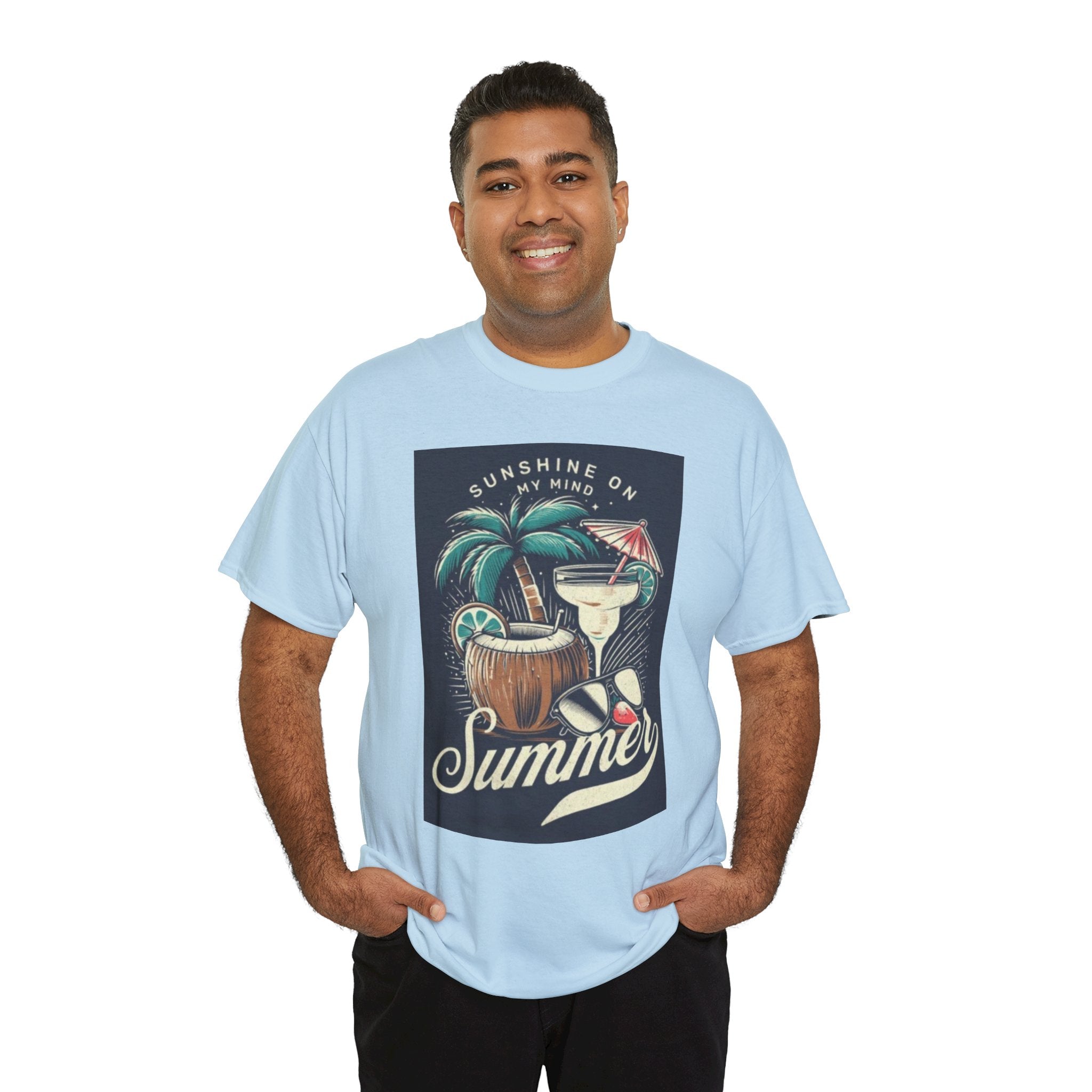 Summer Cocktail Tee — "Sunshine On My Mind" Tropical Beach T-Shirt