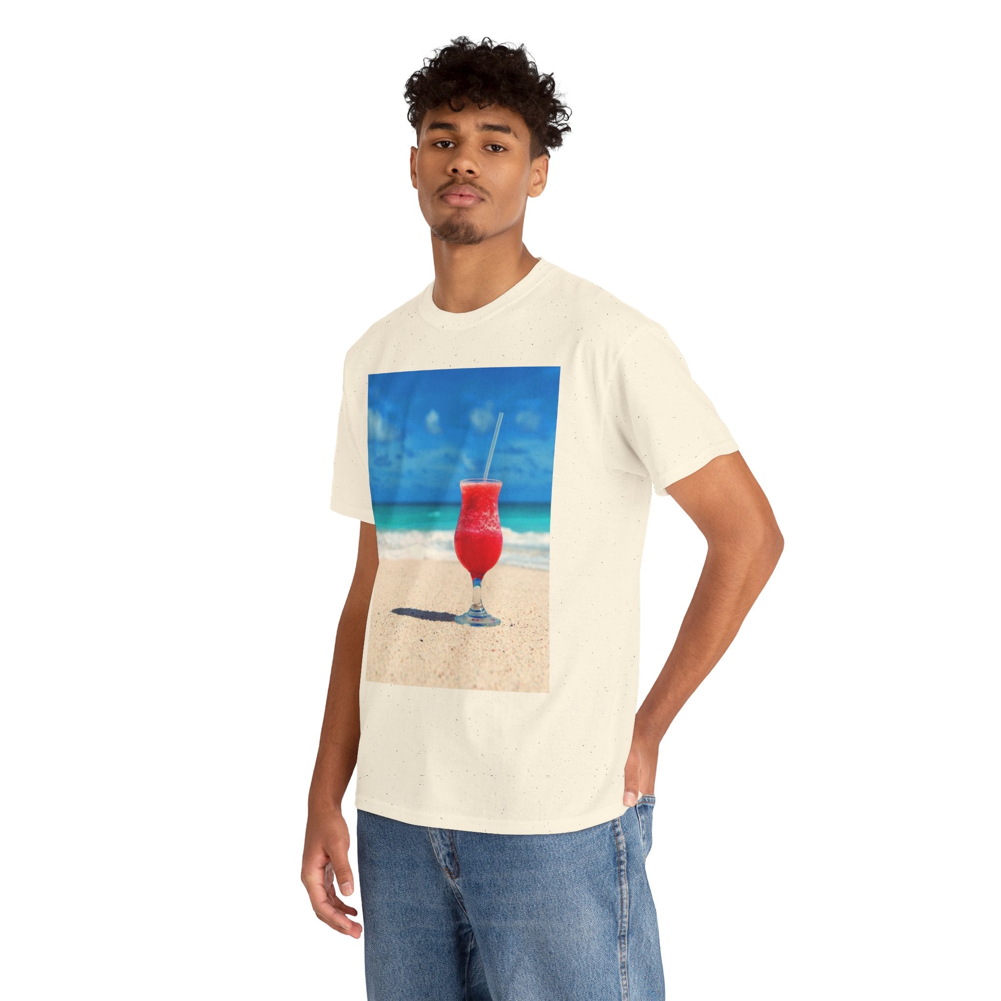 Tropical Beach Cocktail Graphic Tee (Summer Vacation Drink)