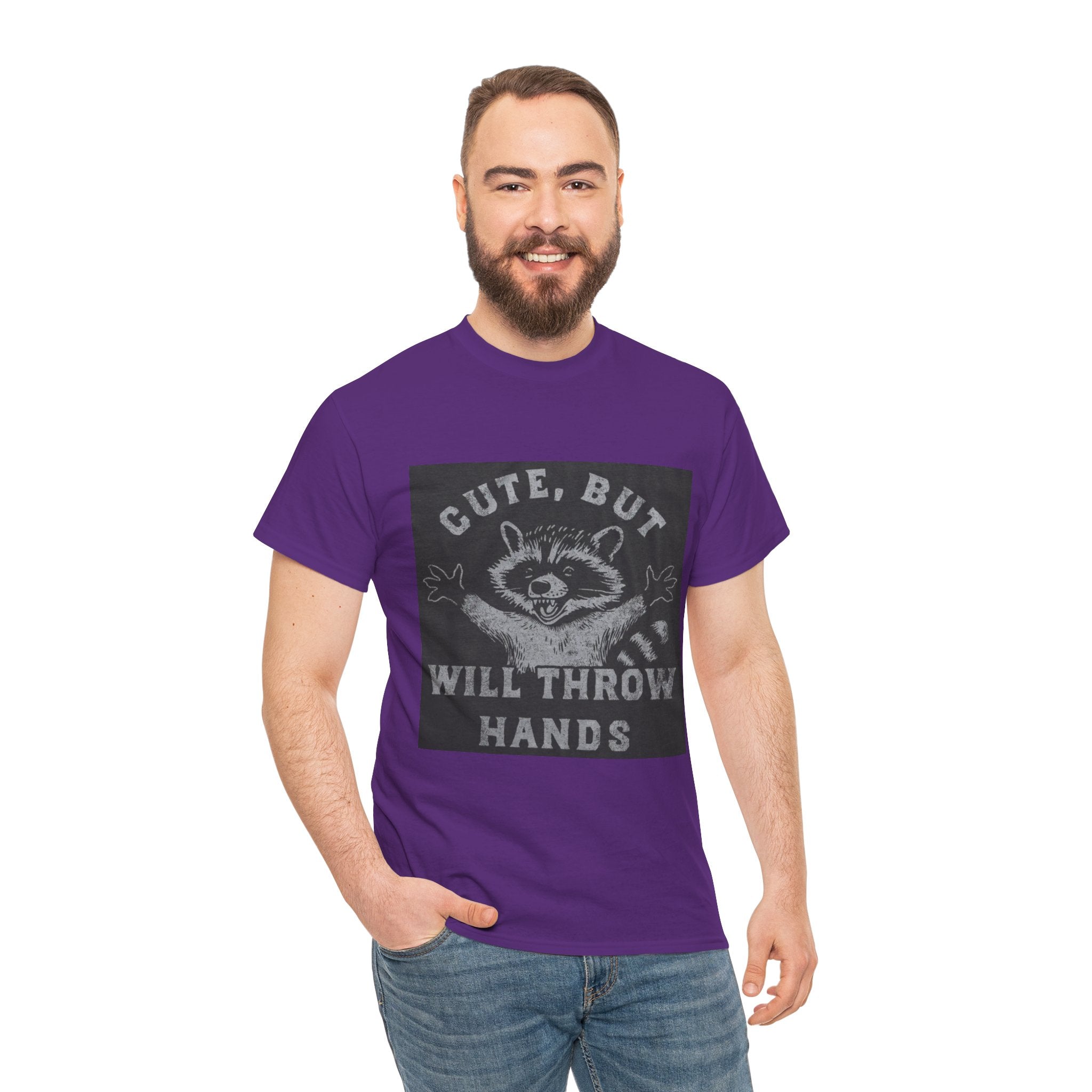 Cute But Will Throw Hands Raccoon T-Shirt