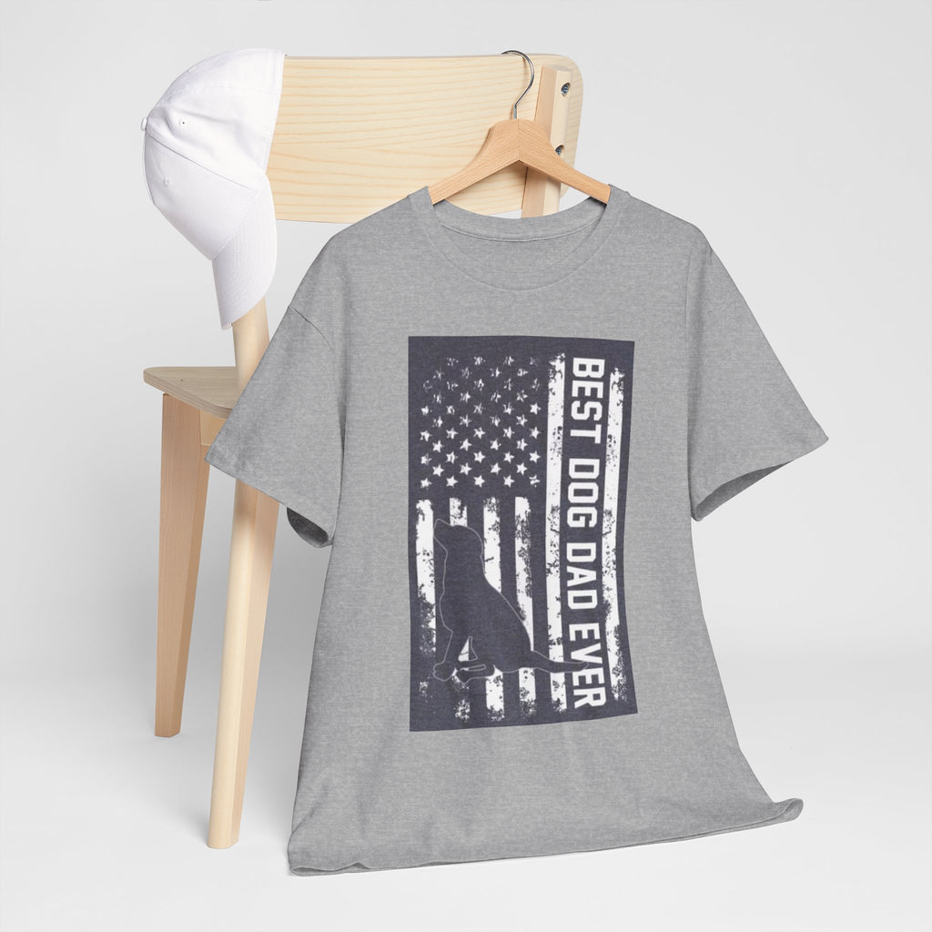 Best Dog Dad Ever T-Shirt – Patriotic American Flag Dog Dad Tee