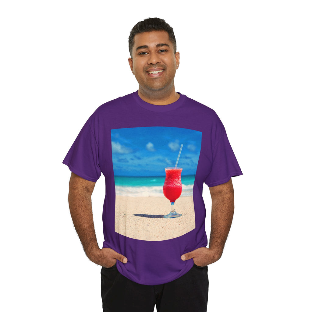 Tropical Beach Cocktail Graphic Tee (Summer Vacation Drink)