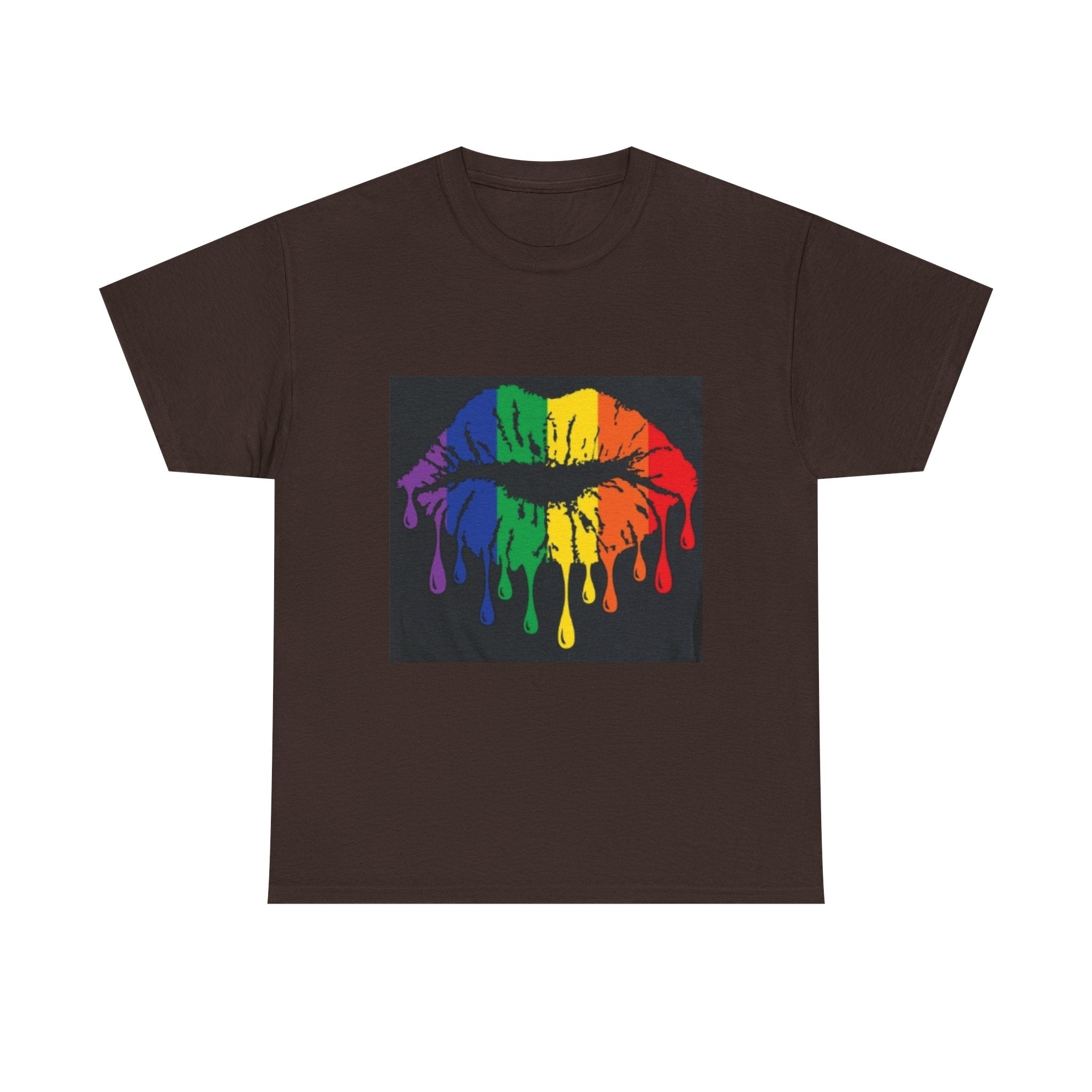 Rainbow Drip Kiss T-Shirt – LGBTQ+ Pride Graphic Tee