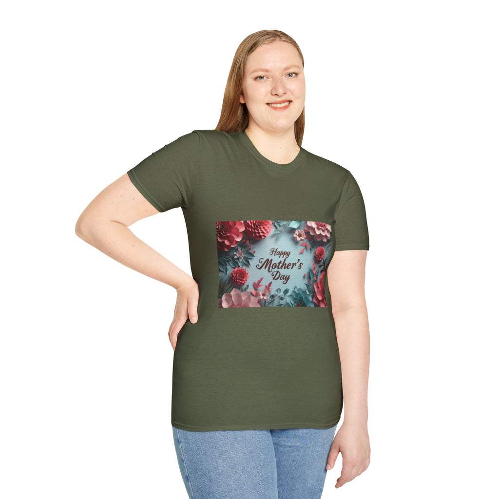 Mother's Day Floral T-Shirt — "Happy Mother's Day" Garden Bouquet Tee