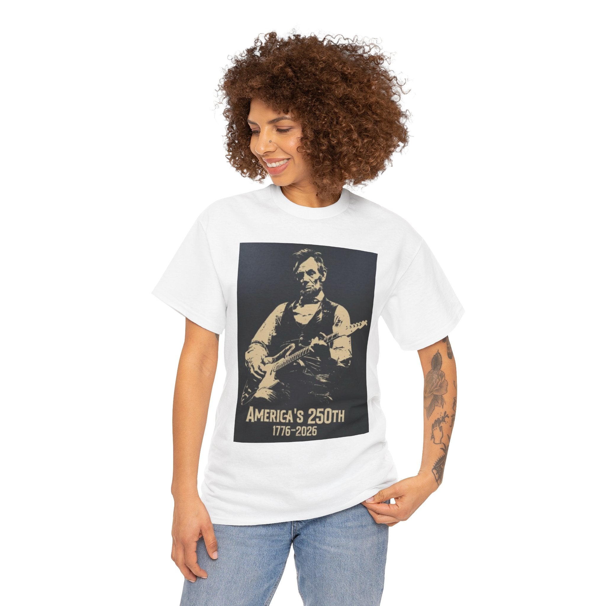 America's 250th Guitar Tee — 1776–2026 Patriotic Rock T‑Shirt