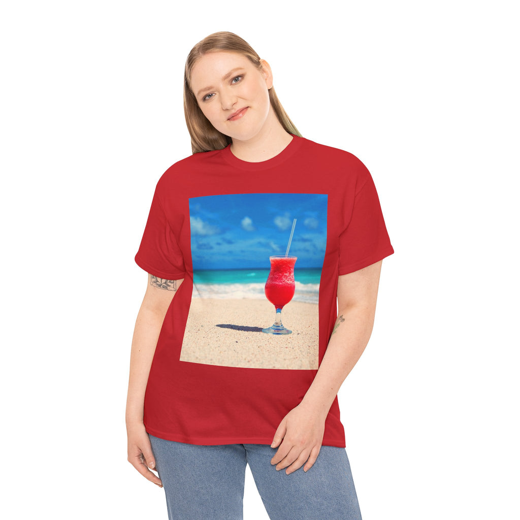Tropical Beach Cocktail Graphic Tee (Summer Vacation Drink)