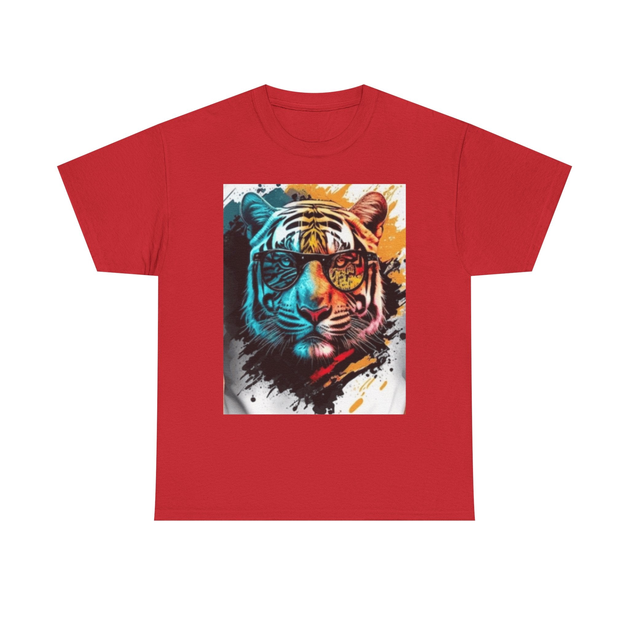 Tiger Portrait T-Shirt — Colorful Abstract Tiger Face Tee