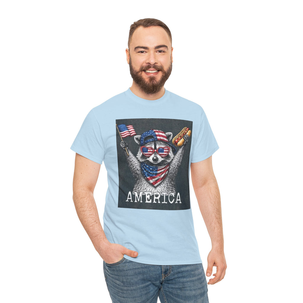 Patriotic Raccoon 'America' T-Shirt