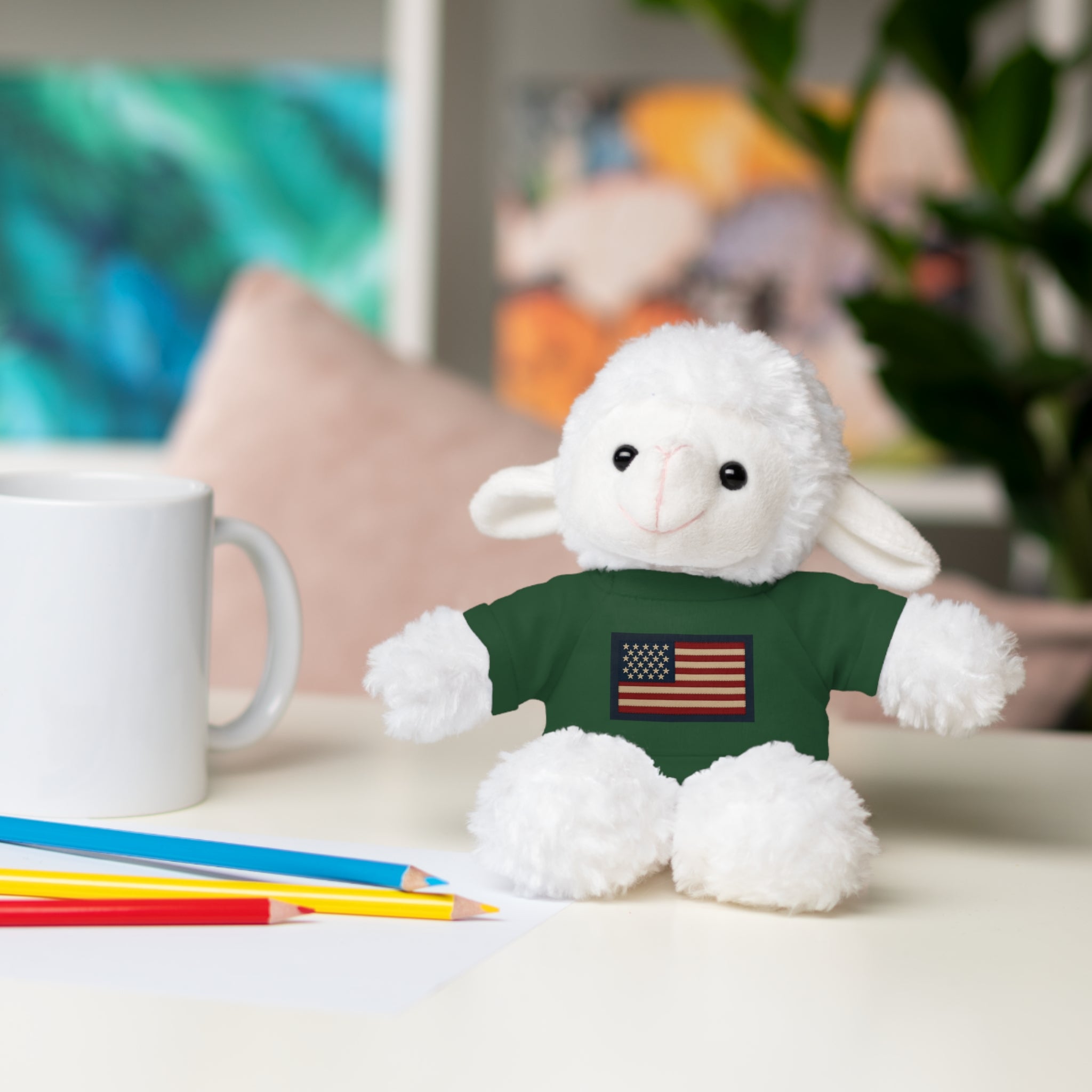 American Flag Teddy Bear with Tee — Patriotic Plush Gift