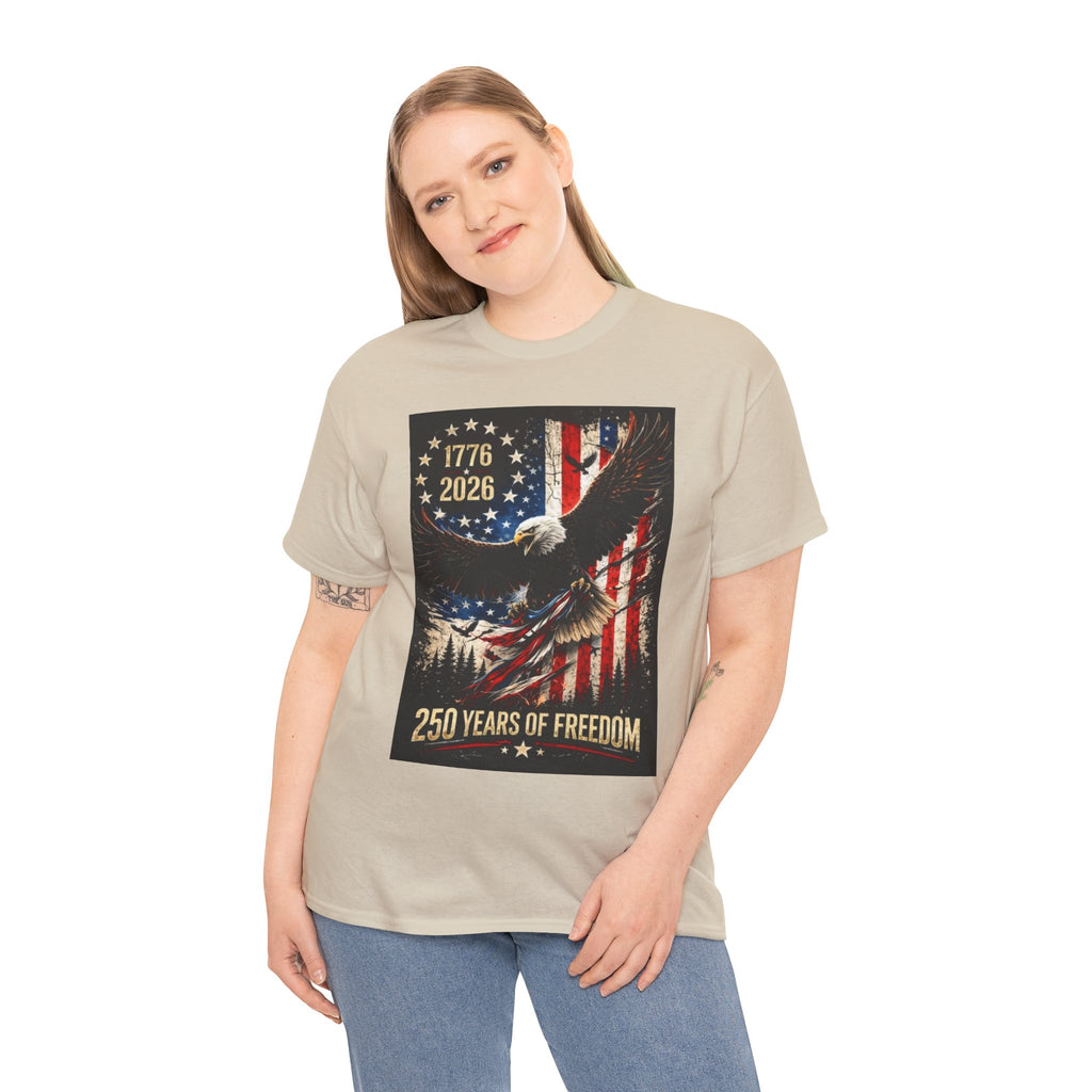 Patriotic Tee — 1776–2026 Bald Eagle "250 Years of Freedom" Shirt