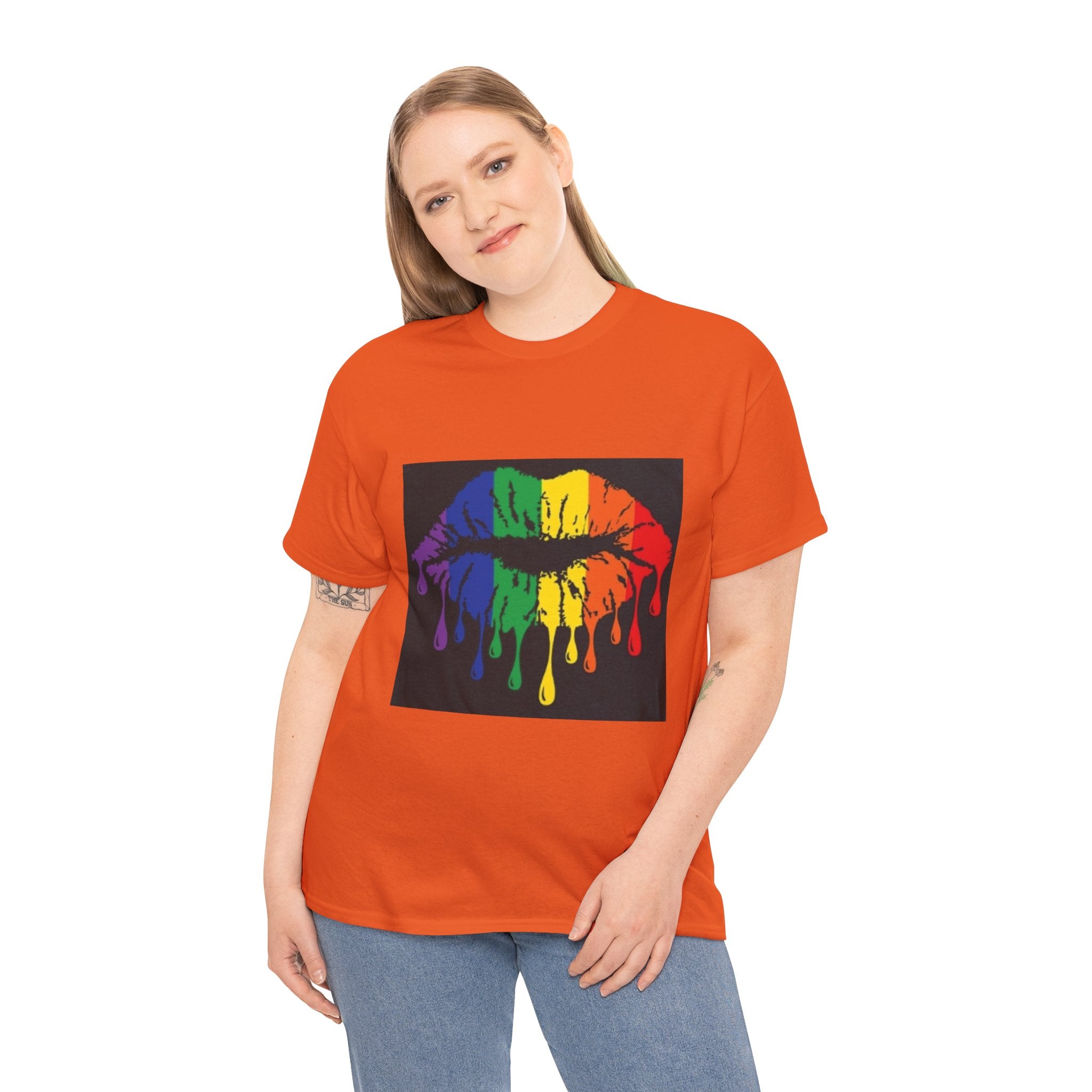 Rainbow Drip Kiss T-Shirt – LGBTQ+ Pride Graphic Tee