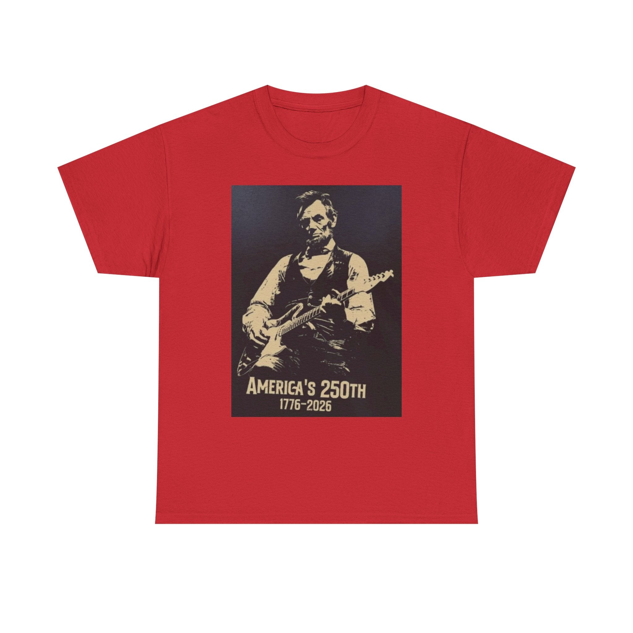 America's 250th Guitar Tee — 1776–2026 Patriotic Rock T‑Shirt