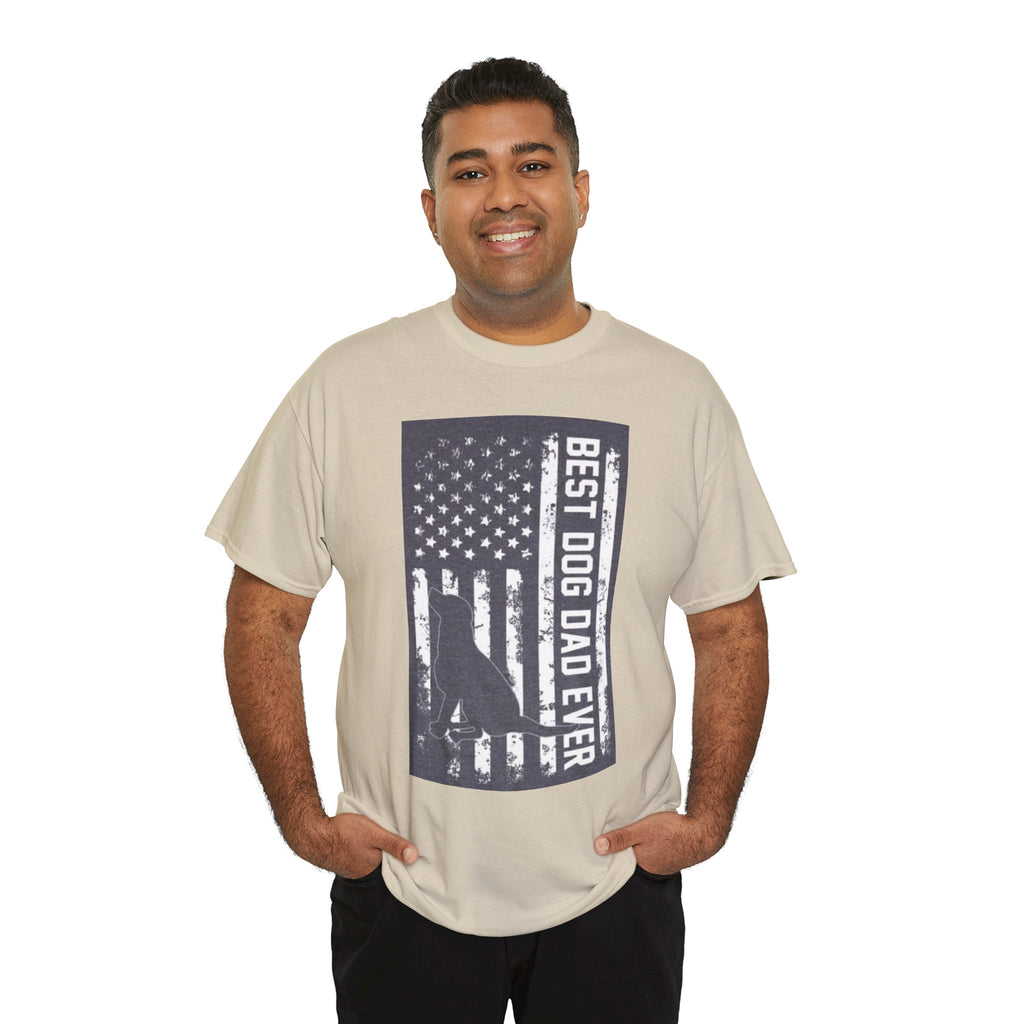 Best Dog Dad Ever T-Shirt – Patriotic American Flag Dog Dad Tee