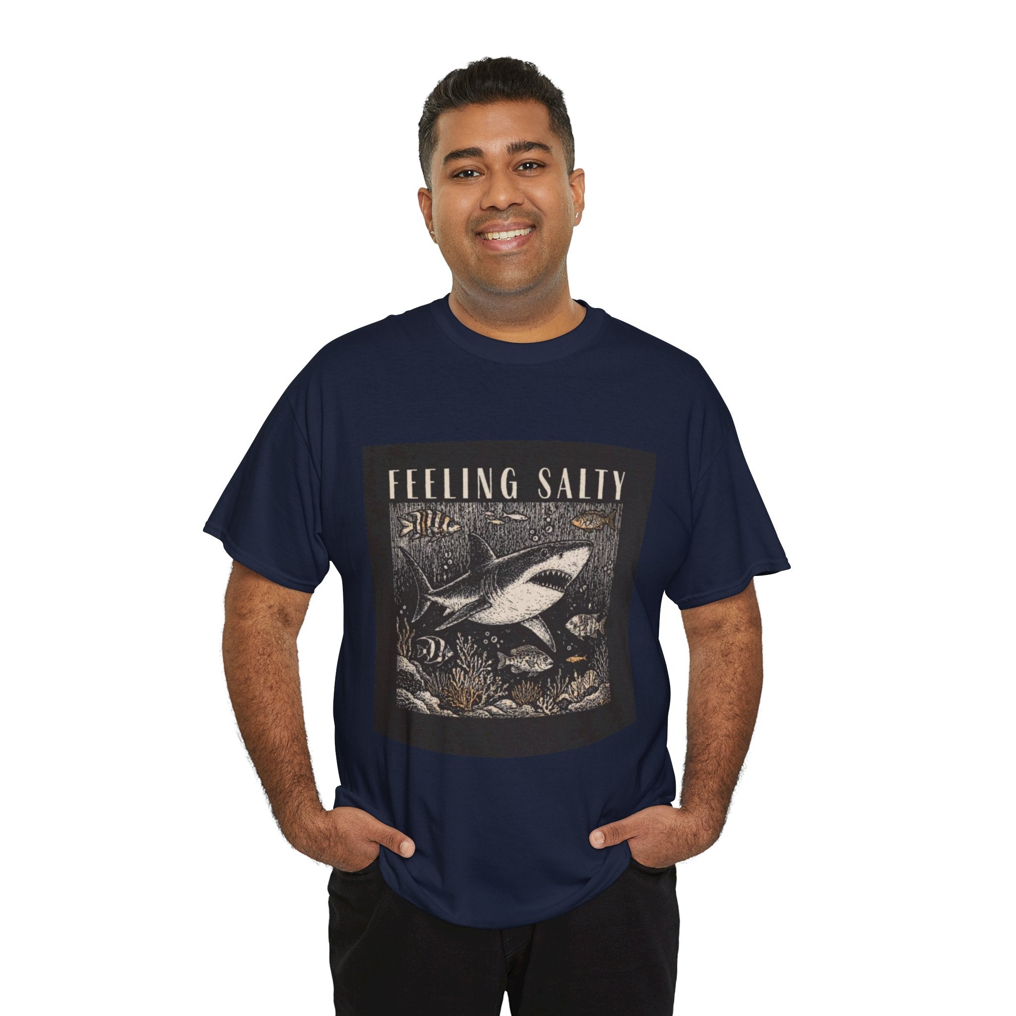 Feeling Salty Shark T-Shirt – Vintage Ocean Graphic Tee
