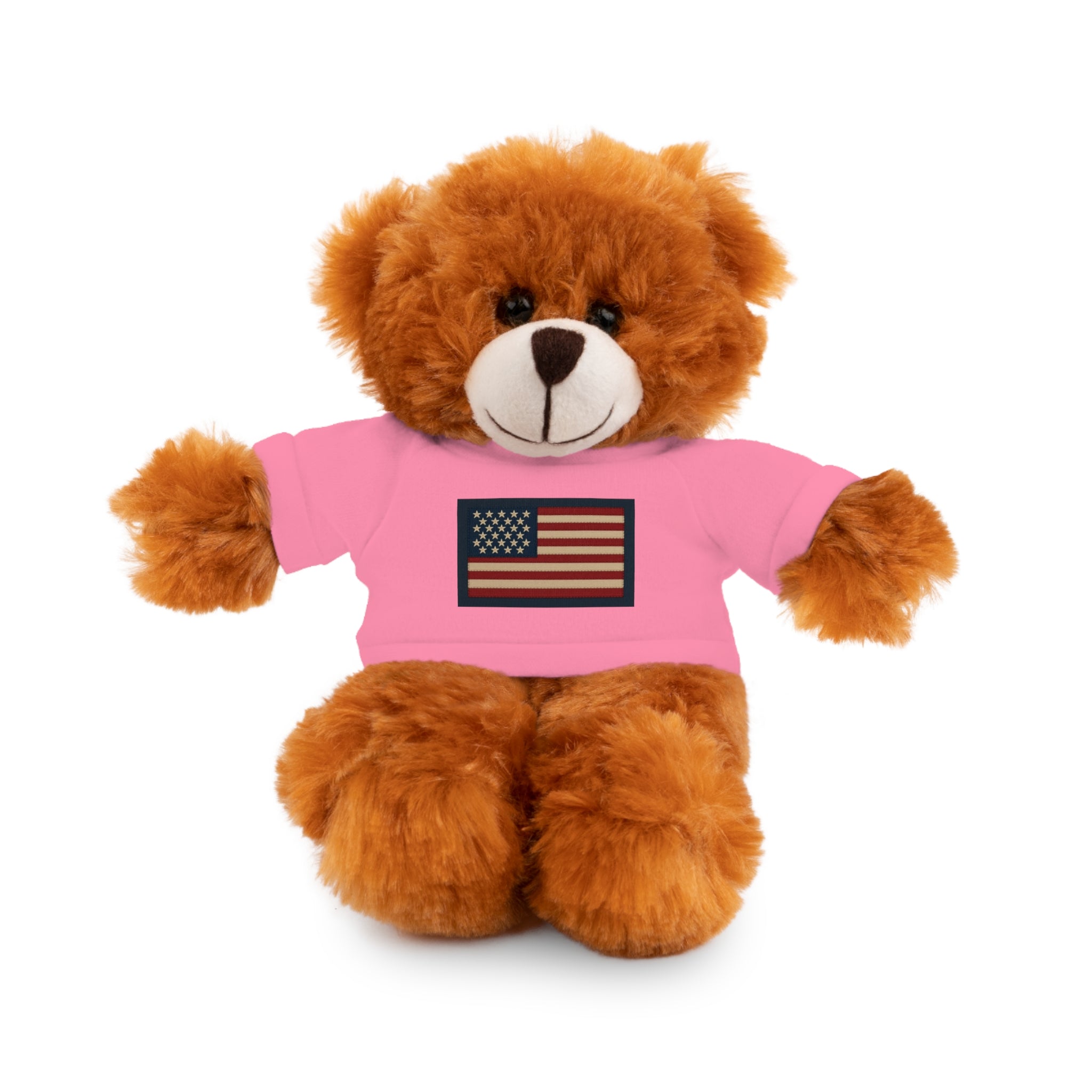 American Flag Teddy Bear with Tee — Patriotic Plush Gift