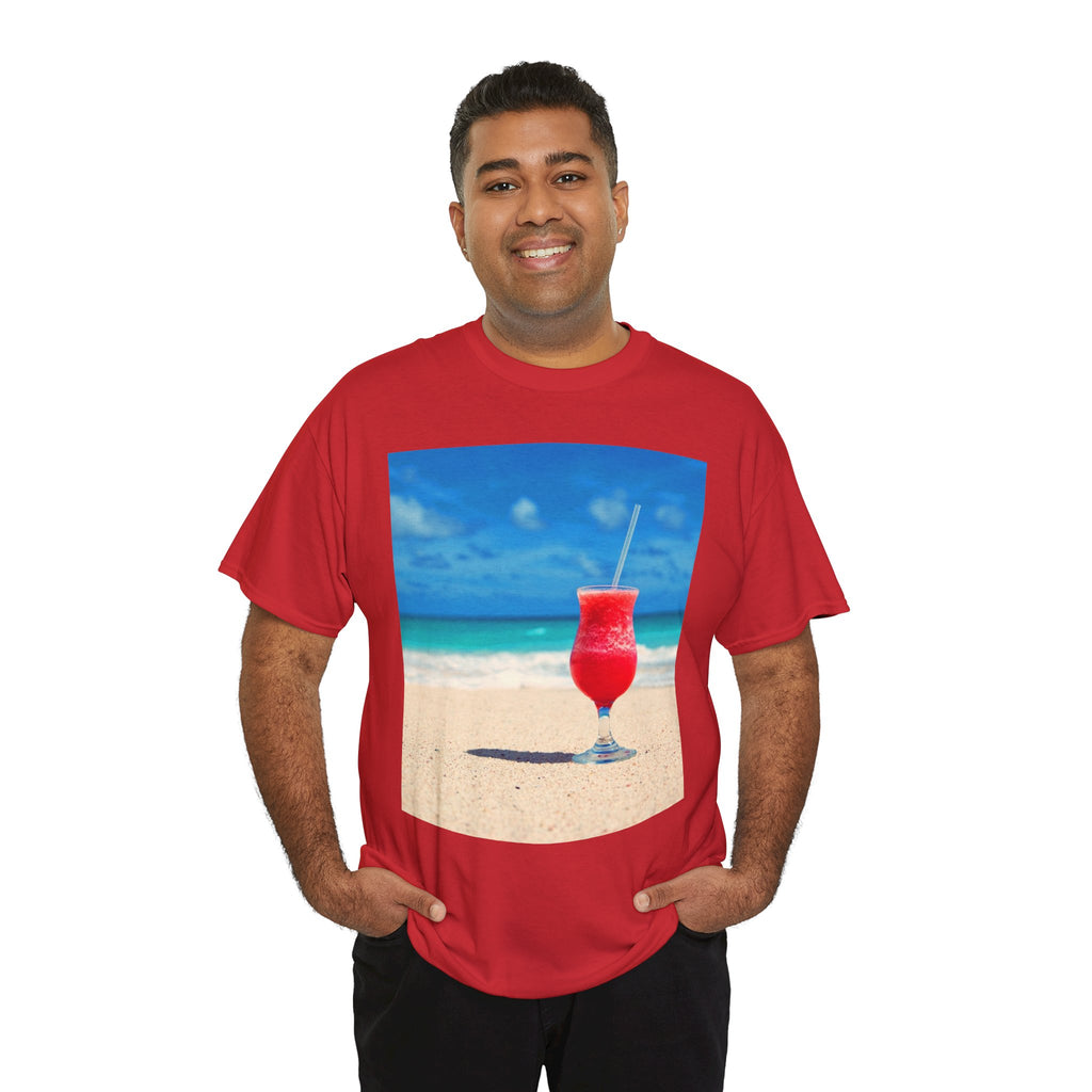 Tropical Beach Cocktail Graphic Tee (Summer Vacation Drink)