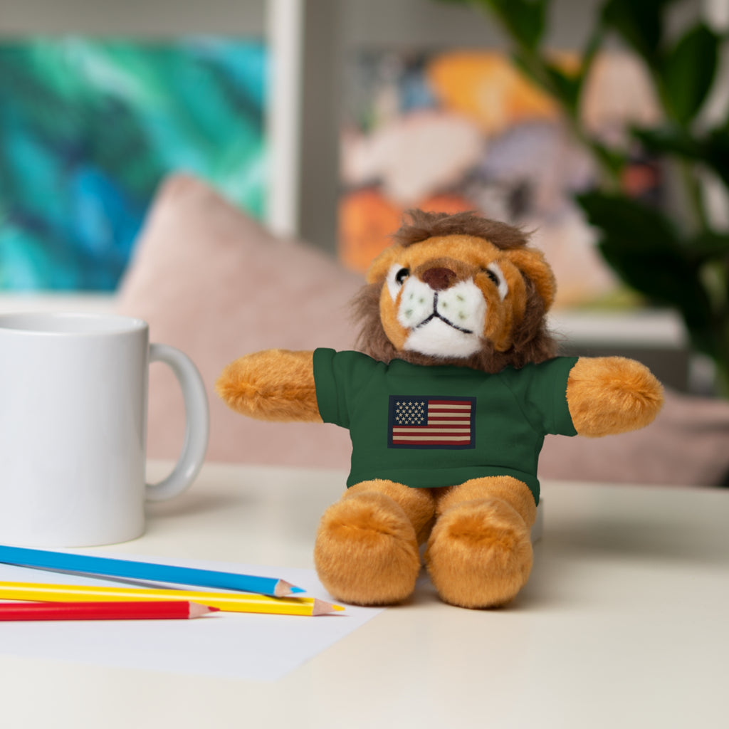 American Flag Teddy Bear with Tee — Patriotic Plush Gift