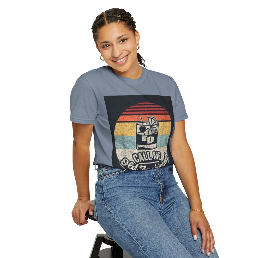 T-Shirt — "Call Me Old Fashioned" Retro Cocktail Graphic Tee