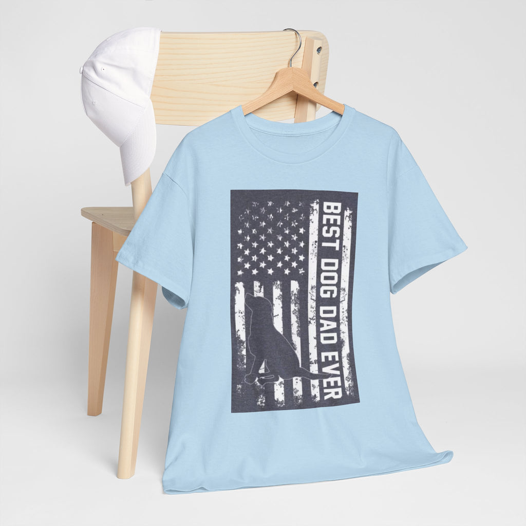 Best Dog Dad Ever T-Shirt – Patriotic American Flag Dog Dad Tee
