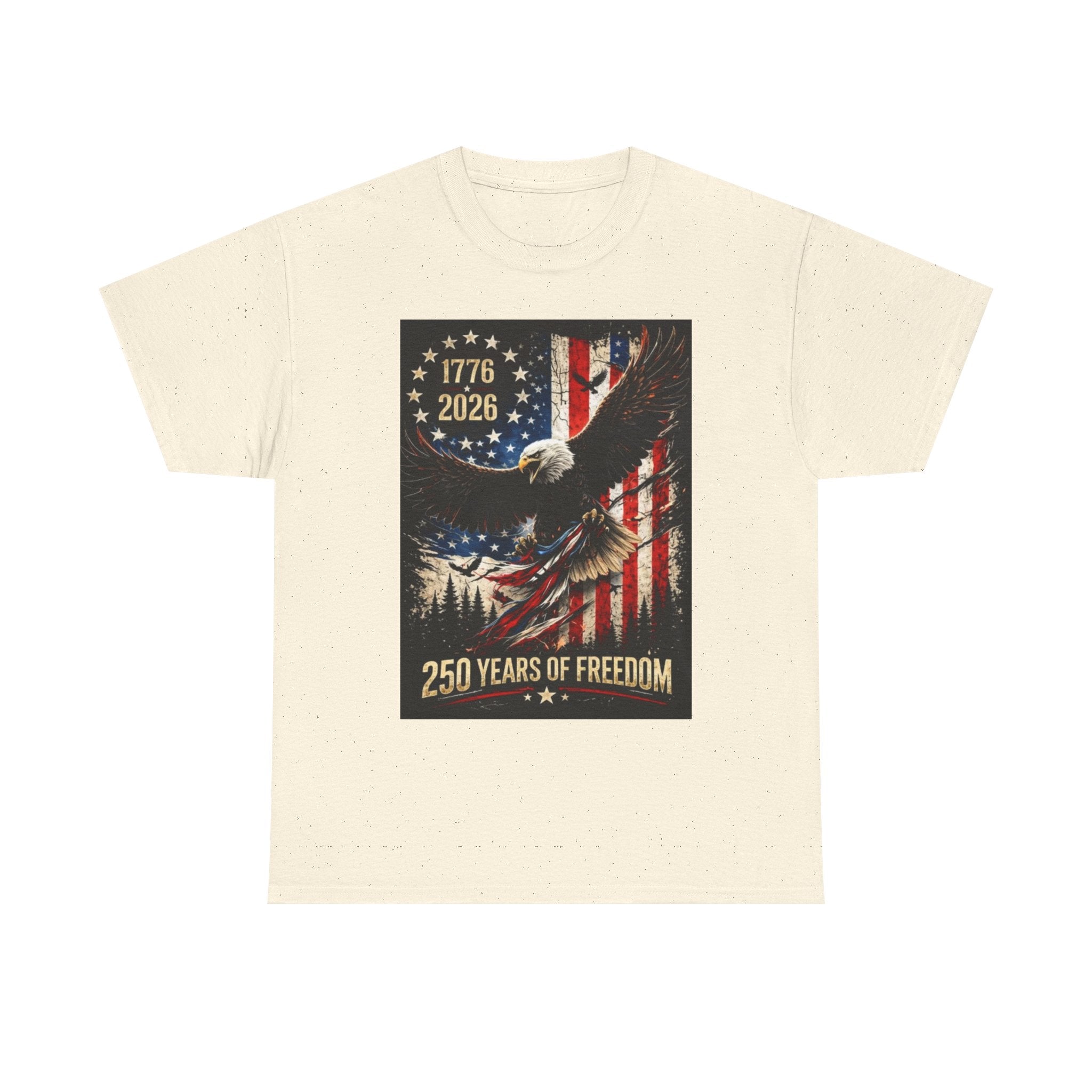 Patriotic Tee — 1776–2026 Bald Eagle "250 Years of Freedom" Shirt