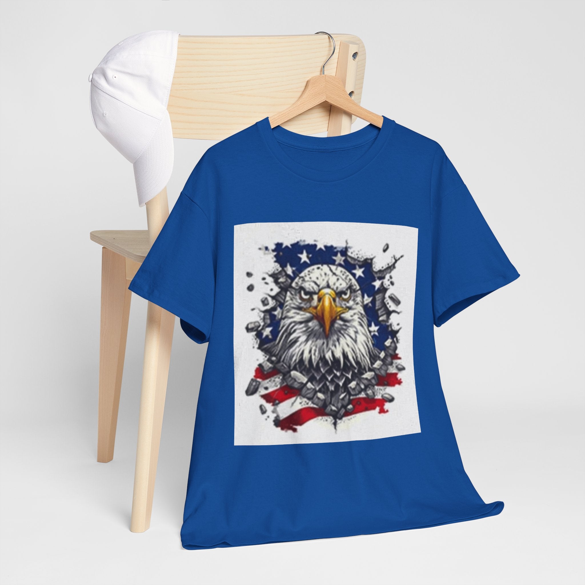 Eagle American Flag T-Shirt — Patriotic Bald Eagle Graphic Tee for 4th of July