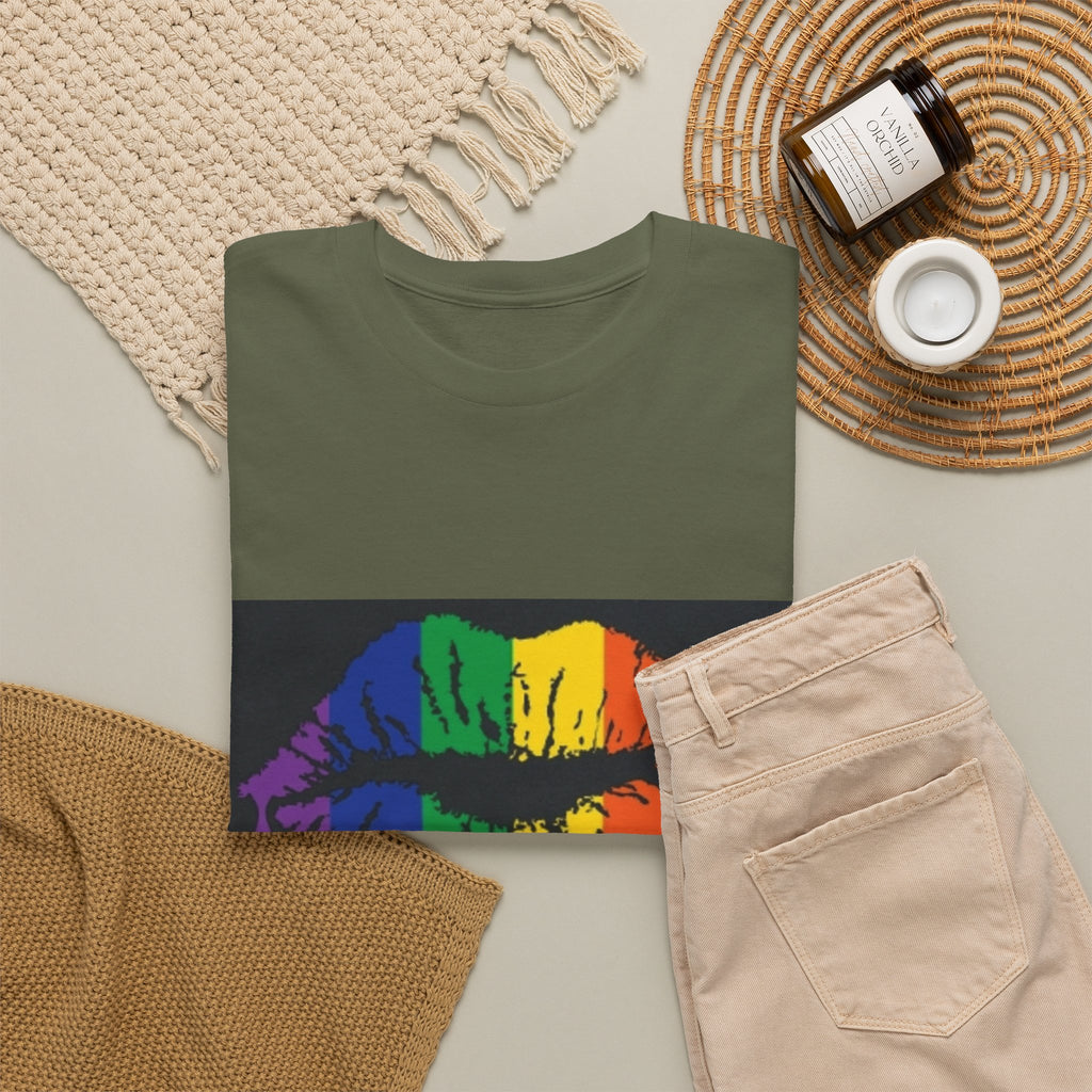 Rainbow Drip Kiss T-Shirt – LGBTQ+ Pride Graphic Tee