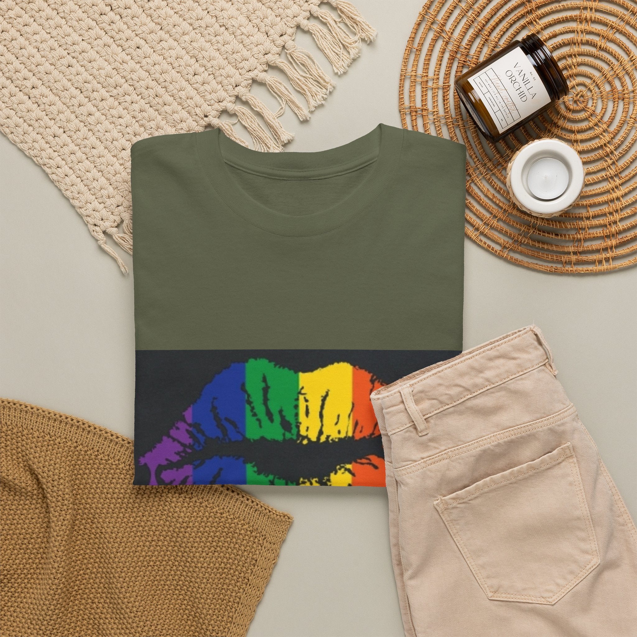 Rainbow Drip Kiss T-Shirt – LGBTQ+ Pride Graphic Tee