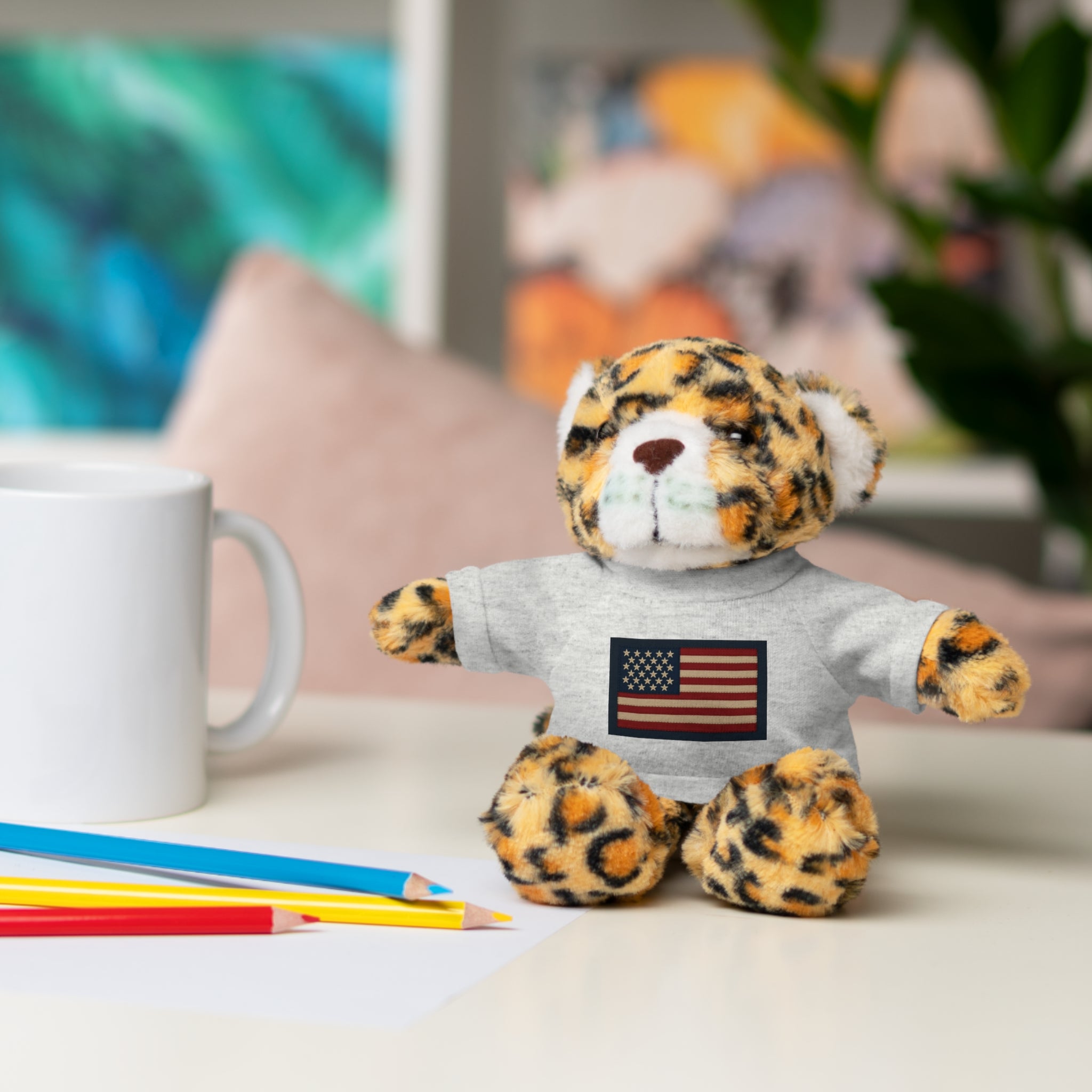 American Flag Teddy Bear with Tee — Patriotic Plush Gift