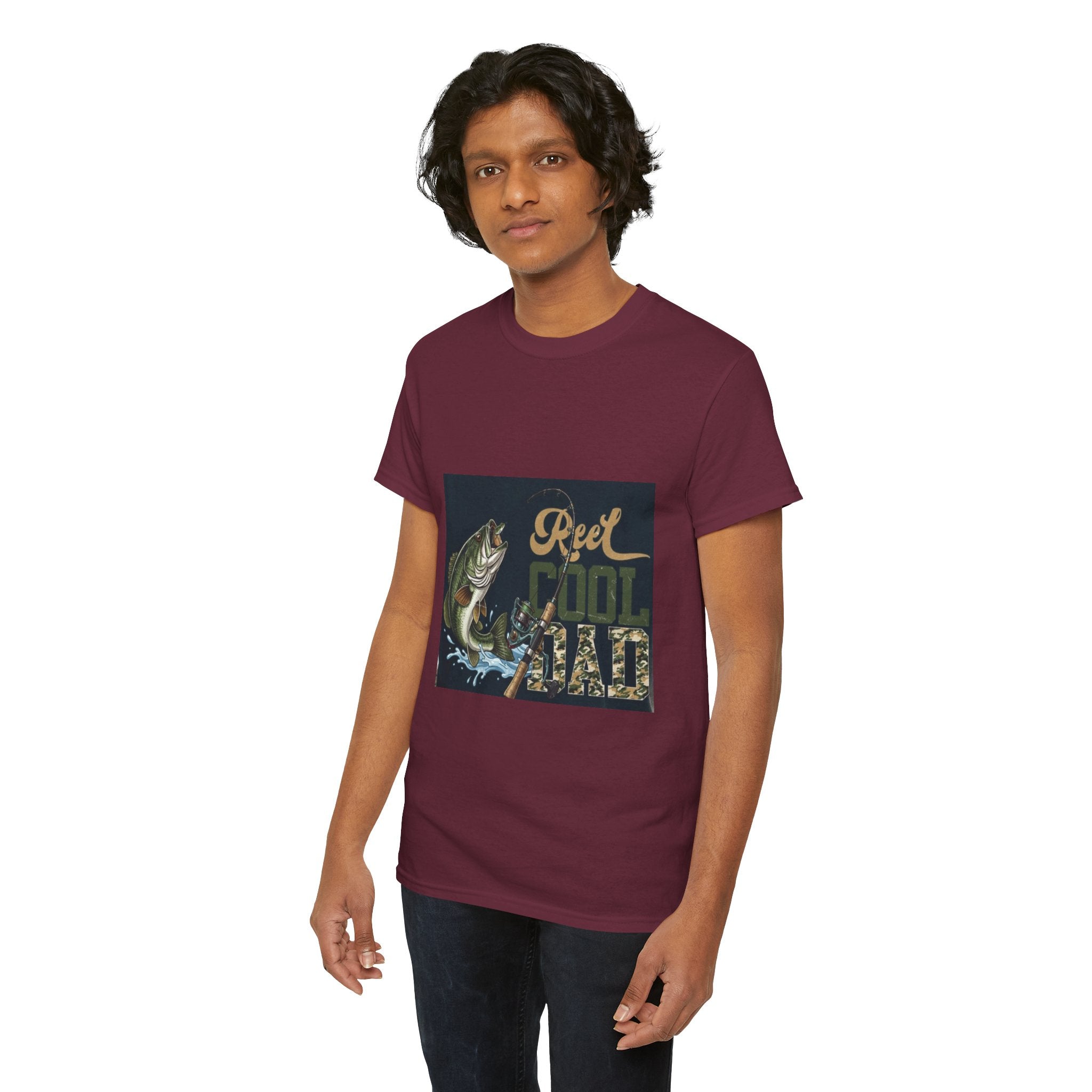 Fishing T-Shirt — "Reel Cool Dad" Graphic Tee