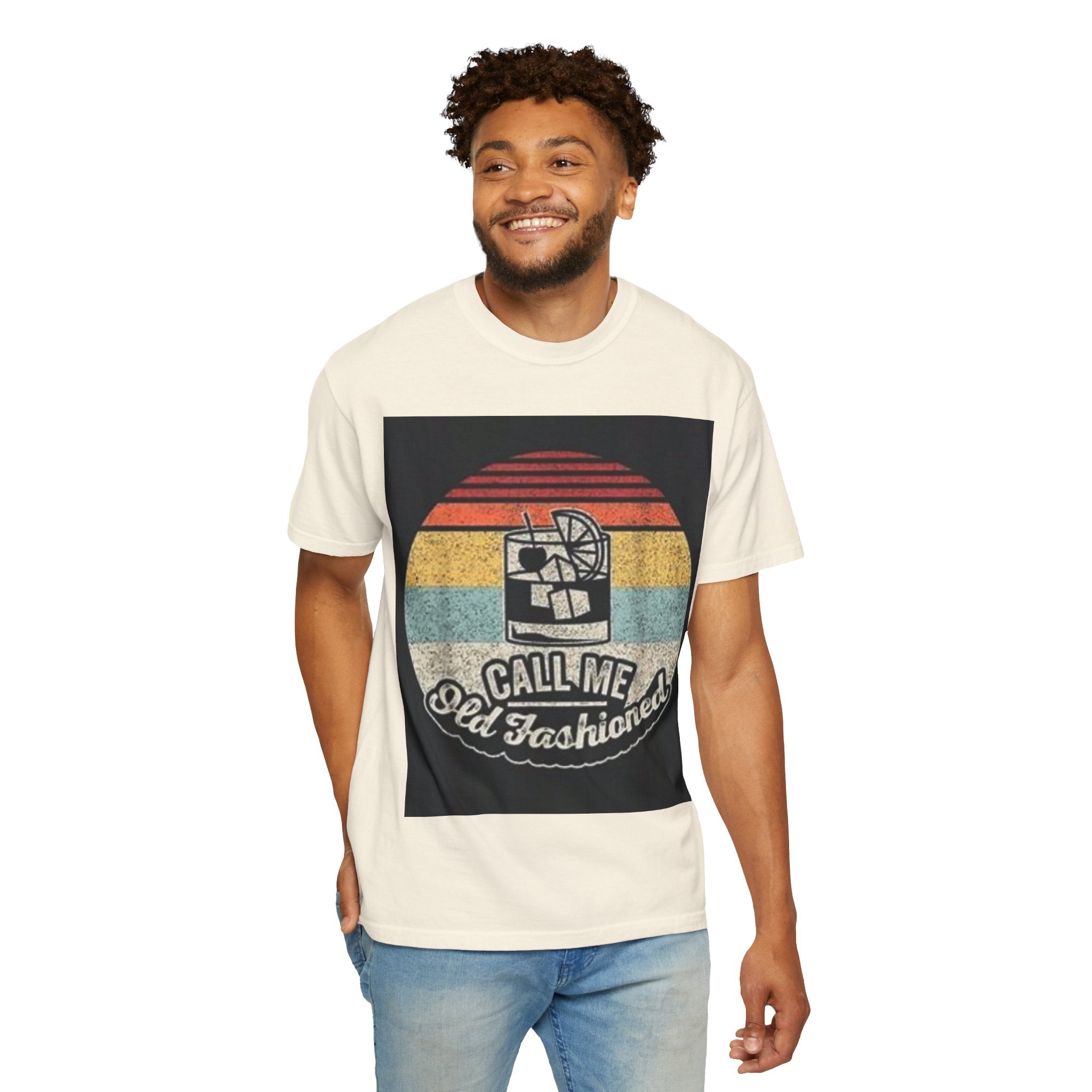 T-Shirt — "Call Me Old Fashioned" Retro Cocktail Graphic Tee
