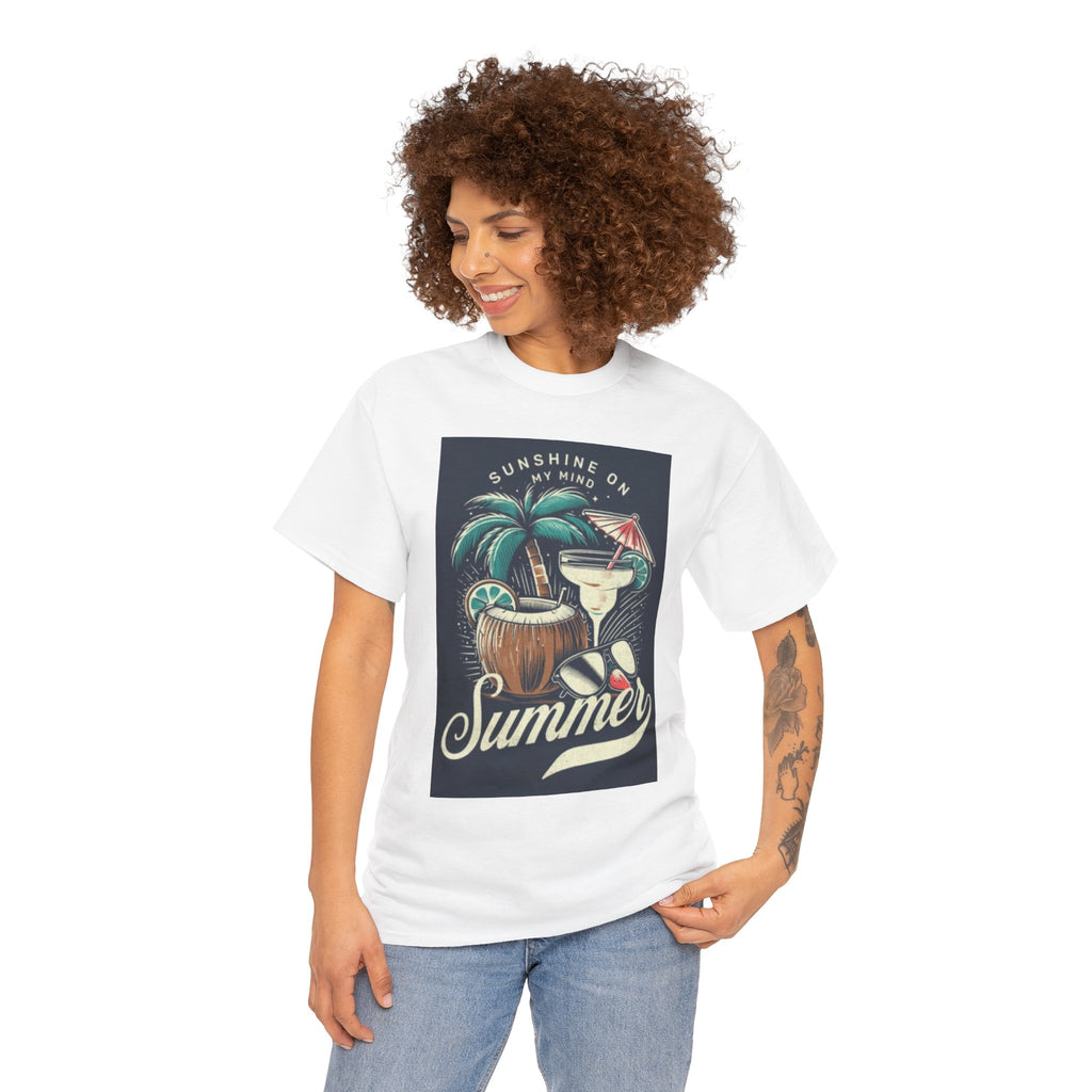 Summer Cocktail Tee — "Sunshine On My Mind" Tropical Beach T-Shirt