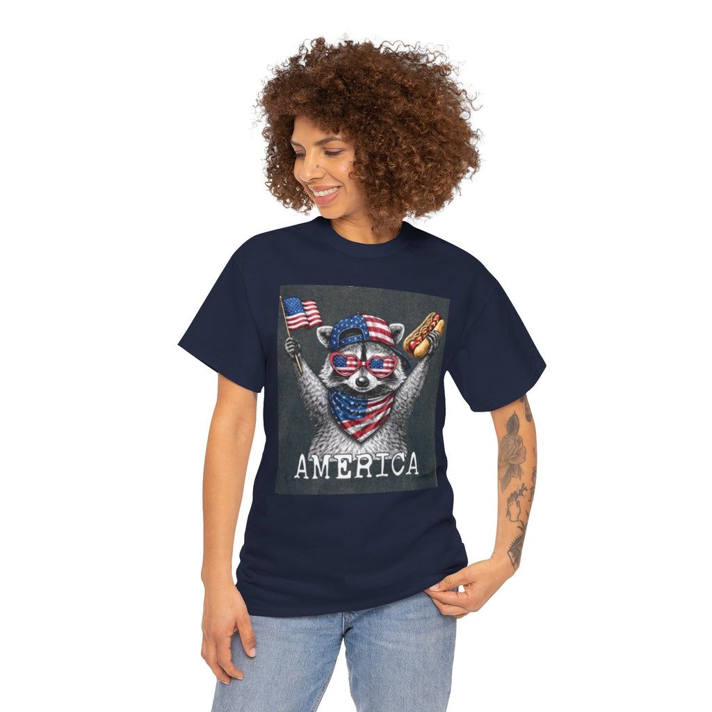 Patriotic Raccoon 'America' T-Shirt