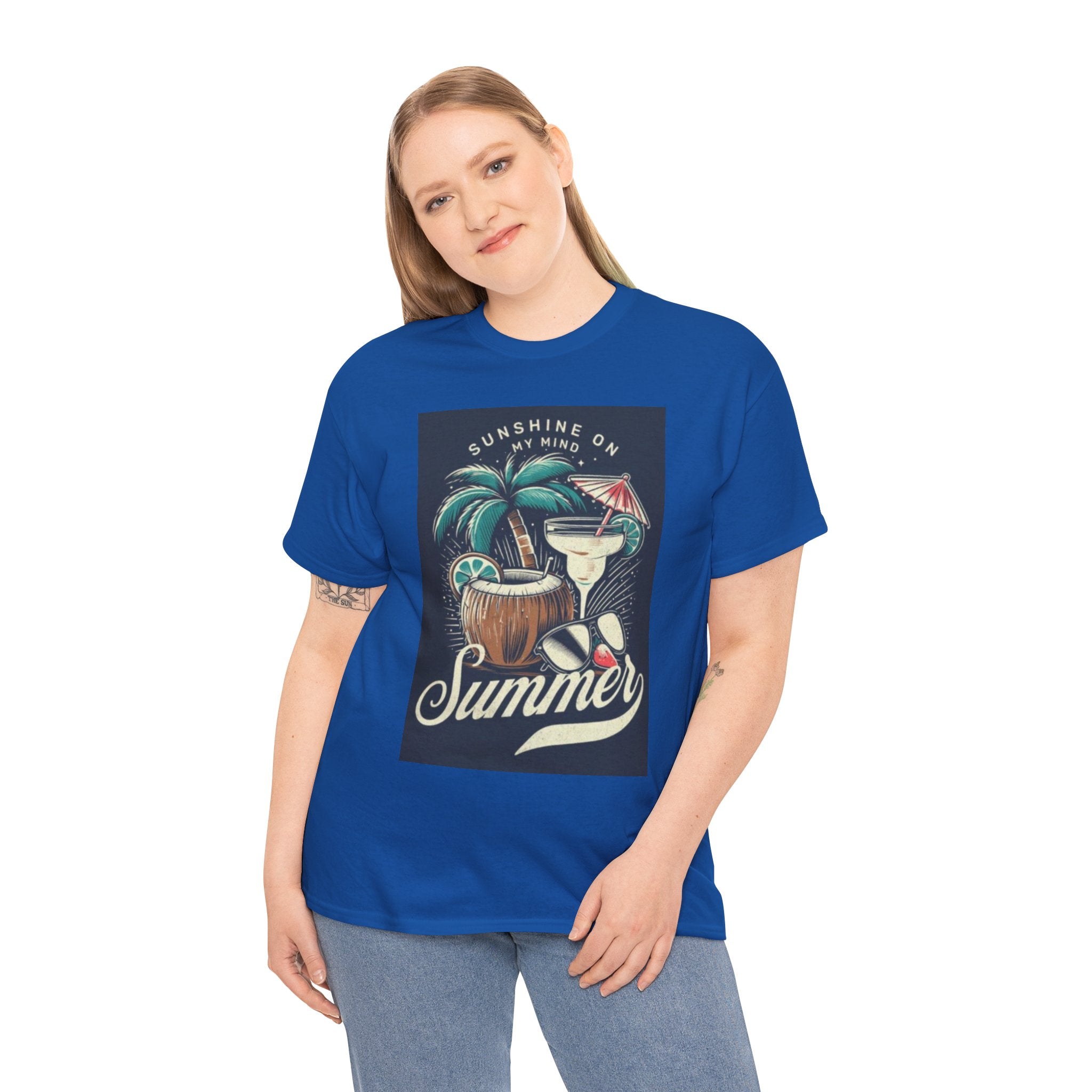 Summer Cocktail Tee — "Sunshine On My Mind" Tropical Beach T-Shirt