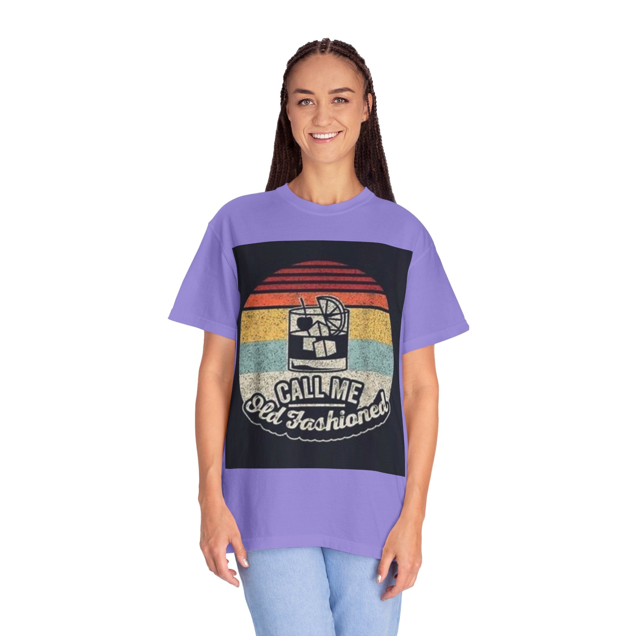 T-Shirt — "Call Me Old Fashioned" Retro Cocktail Graphic Tee