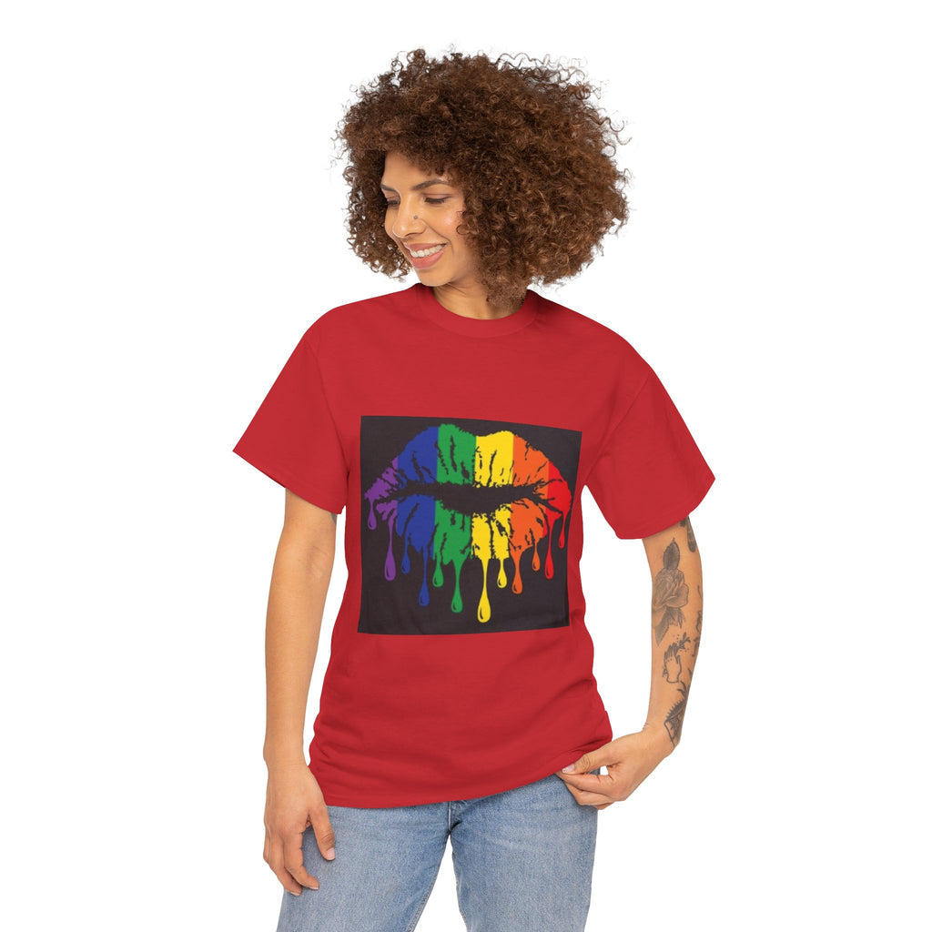 Rainbow Drip Kiss T-Shirt – LGBTQ+ Pride Graphic Tee
