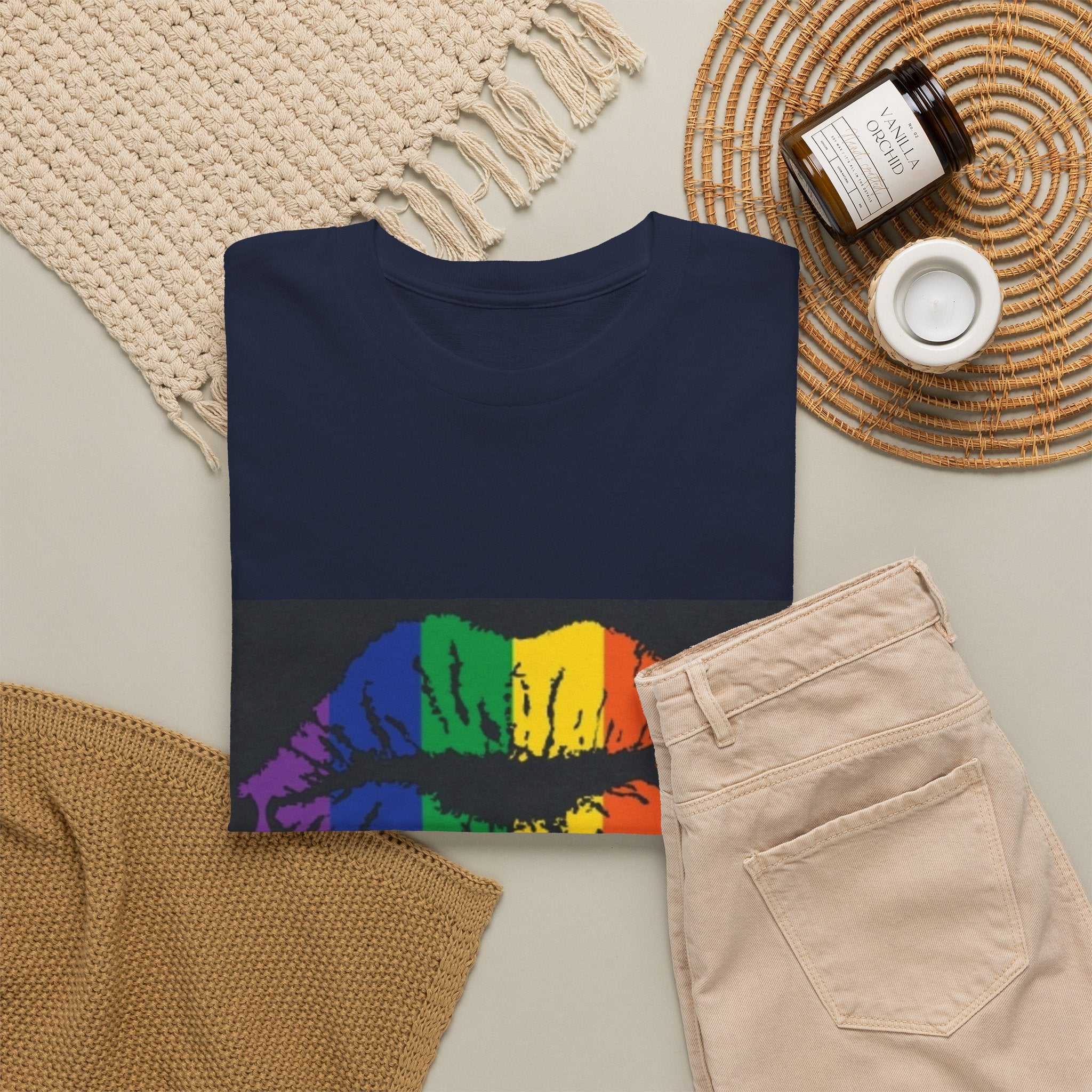 Rainbow Drip Kiss T-Shirt – LGBTQ+ Pride Graphic Tee
