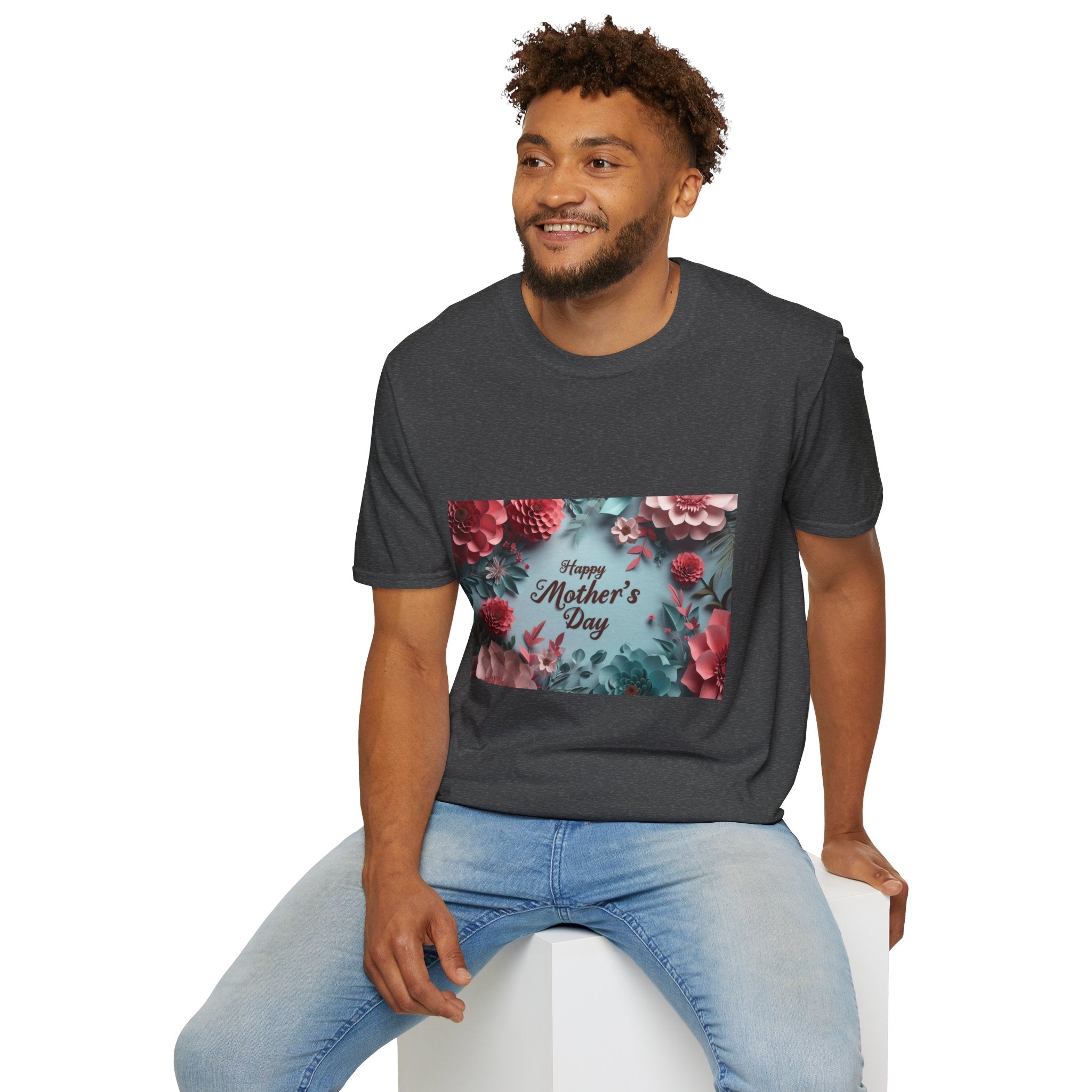 Mother's Day Floral T-Shirt — "Happy Mother's Day" Garden Bouquet Tee